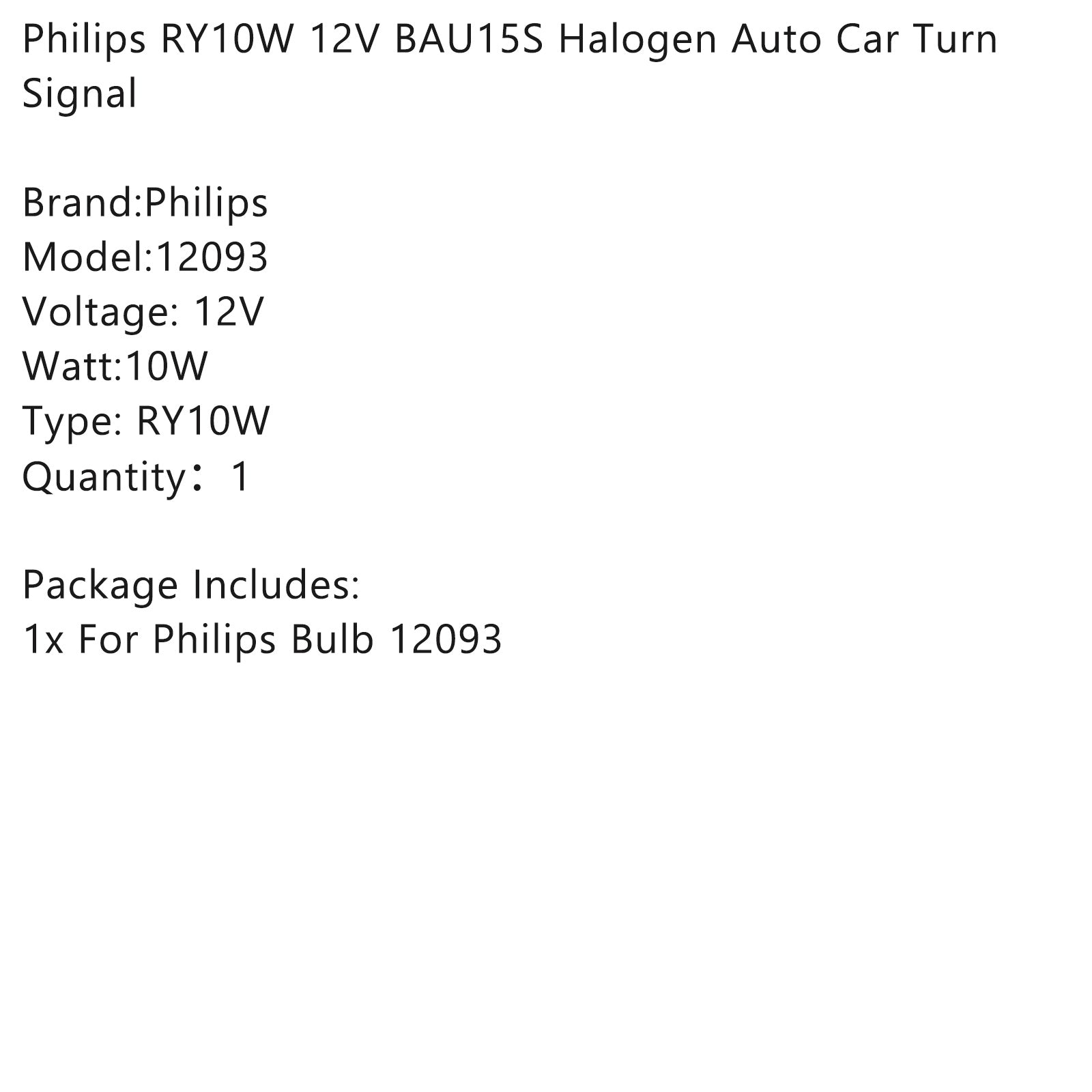 PALASER For Philips RY10W 12V BAU15S Halogen Auto Car Turn Signal - Image 9