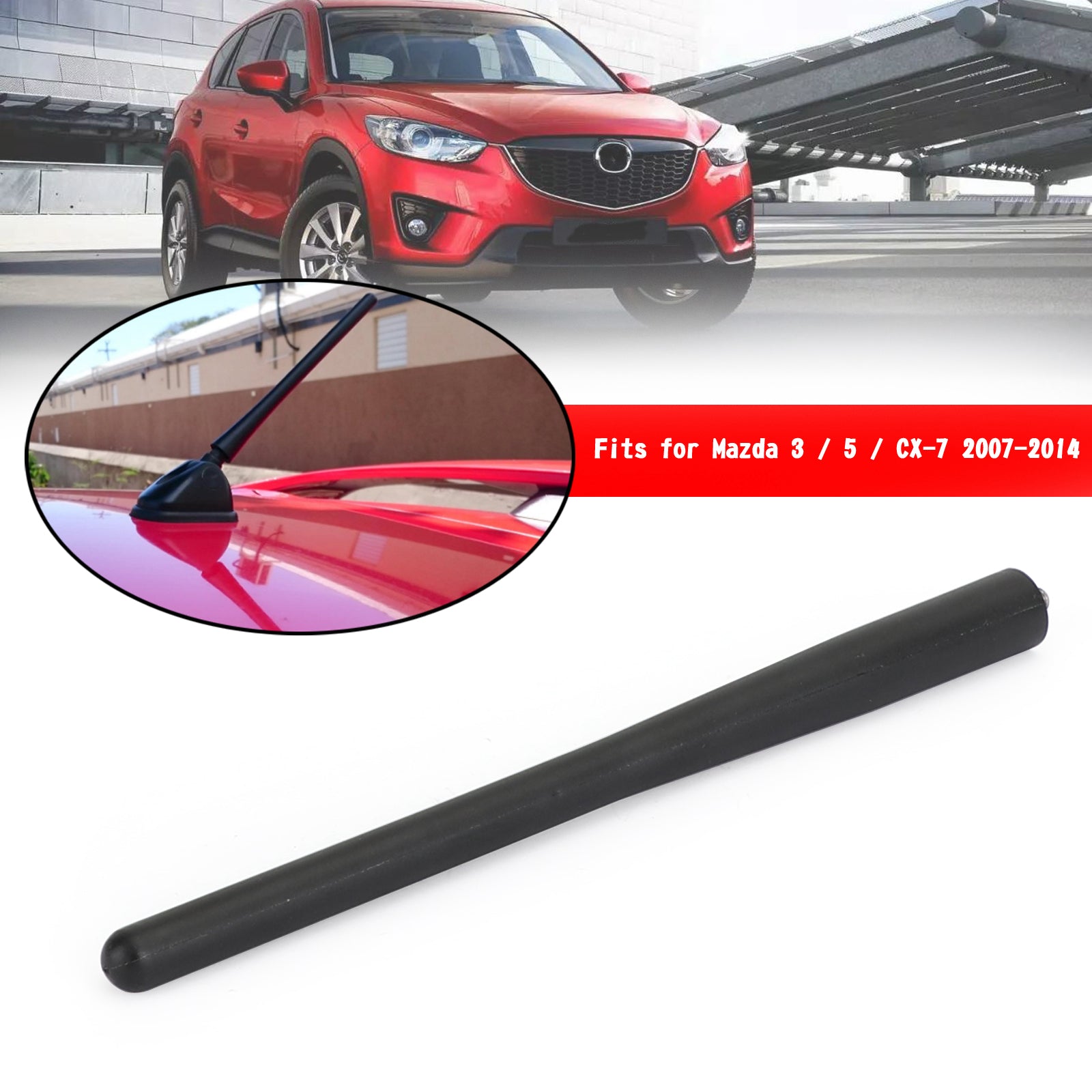 PALASER 7" Antenna Mast EG23-66-A30 Fits For Mazda 3 / 5 / CX-7 2007-2014 - Image 2