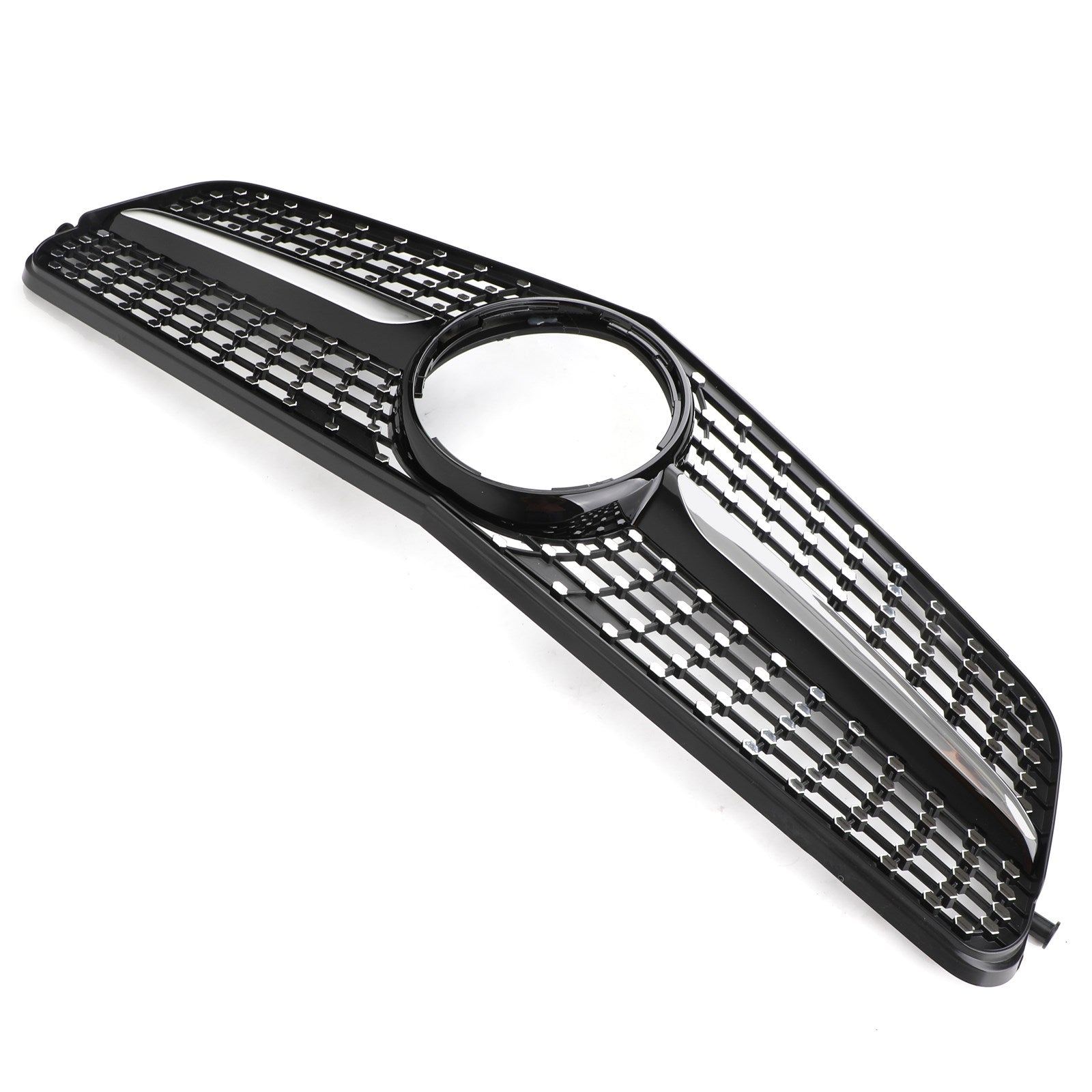 PALASER 2008-2014 Benz W204 C200 C300 Diamond Black Chrome Front Grille Grill - Image 3