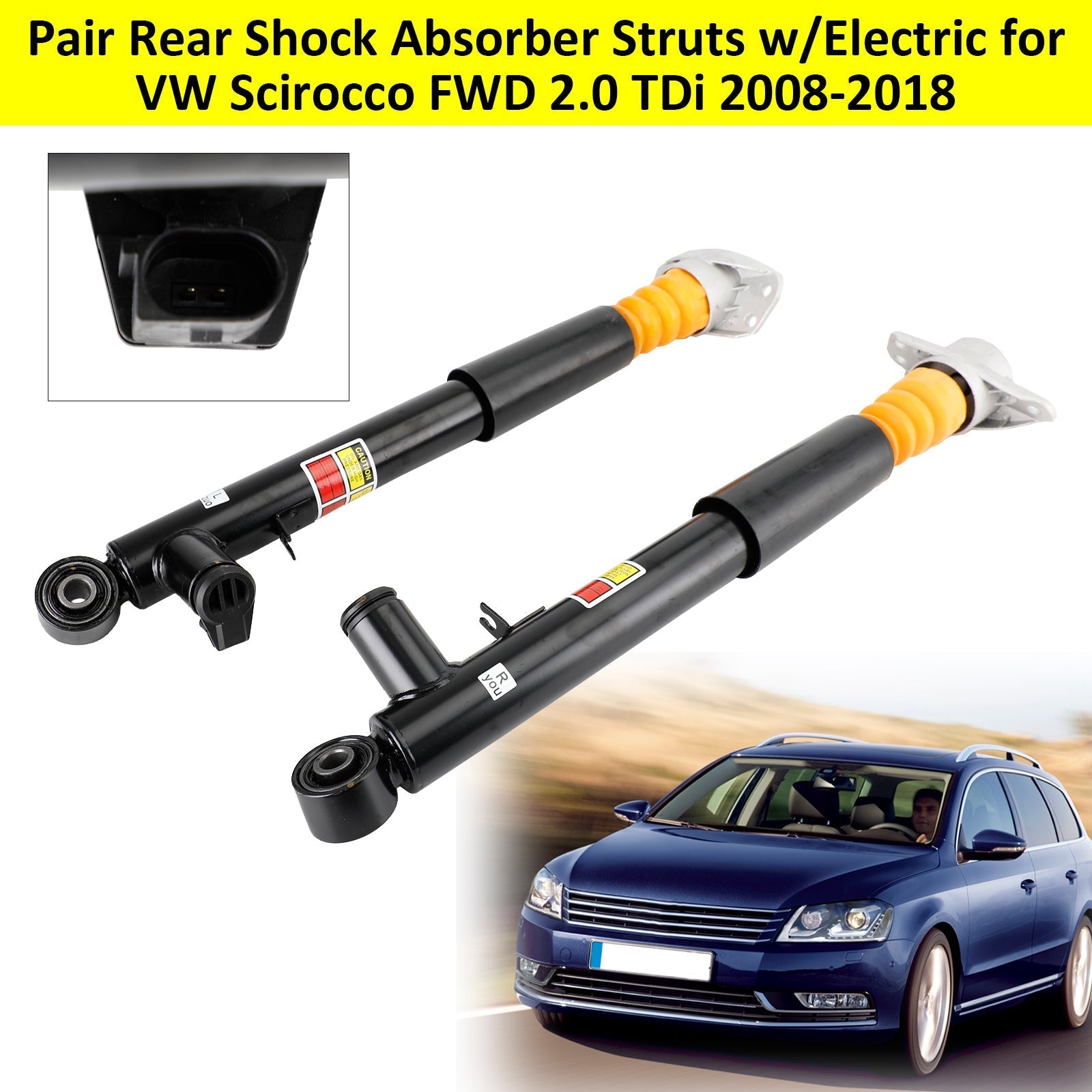 PALASER 2005-2010 Vw Passat & Variant 3C2 3C5 Pair Rear Shock Absorber Struts W/electric 1K0513045F 1K0513045B - Image 6
