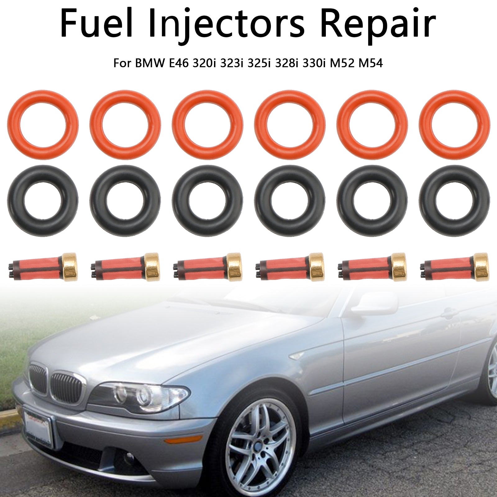 PALASER BMW E46 320i 323i 325i 330i Fuel Injector Repair Kits 13537546244 13641437486 - Image 3