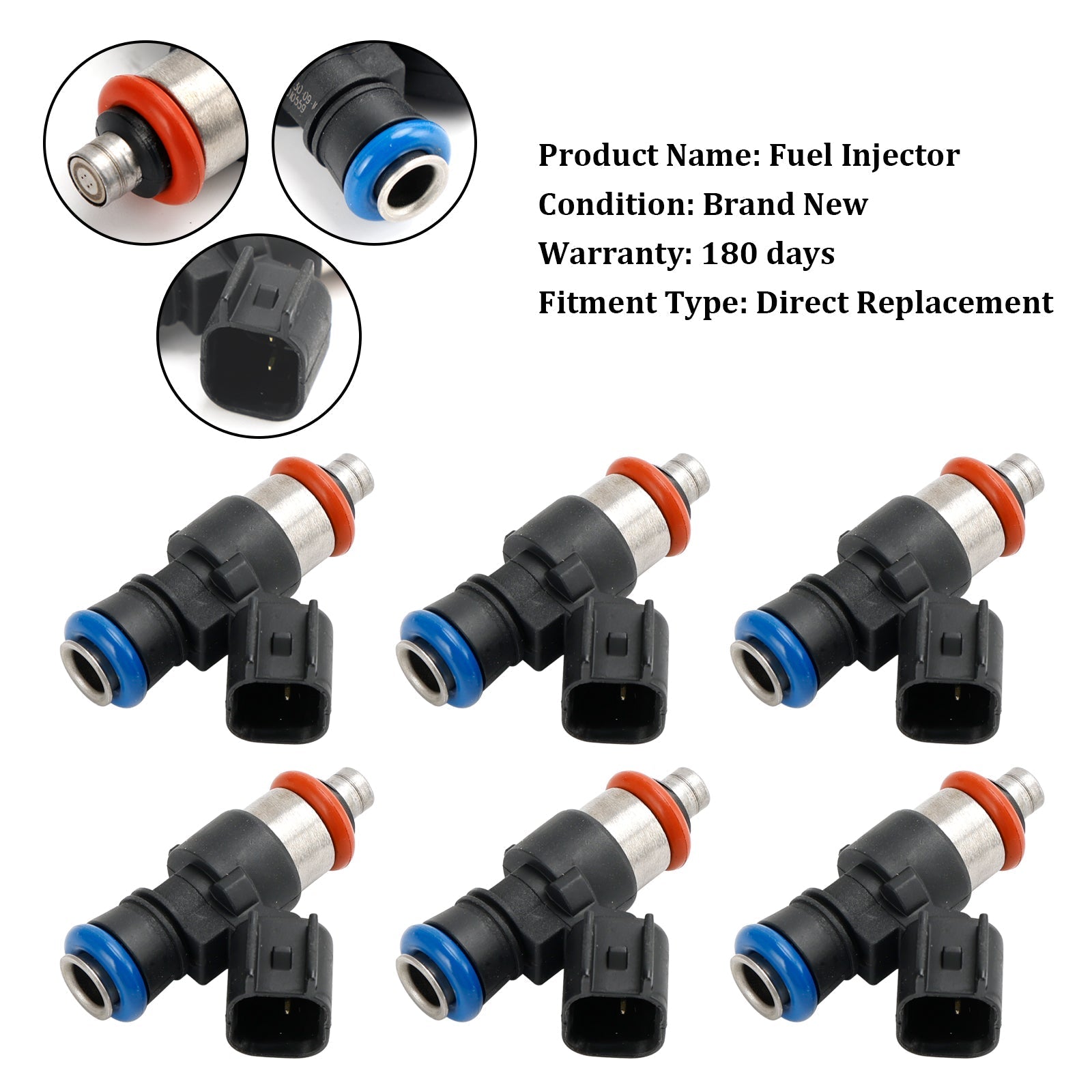 PALASER 2009-2011 Mazda Tribute 3.0L 6PCS Fuel Injector 0280158189 9L8Z-9F593-A 82211217 - Image 7