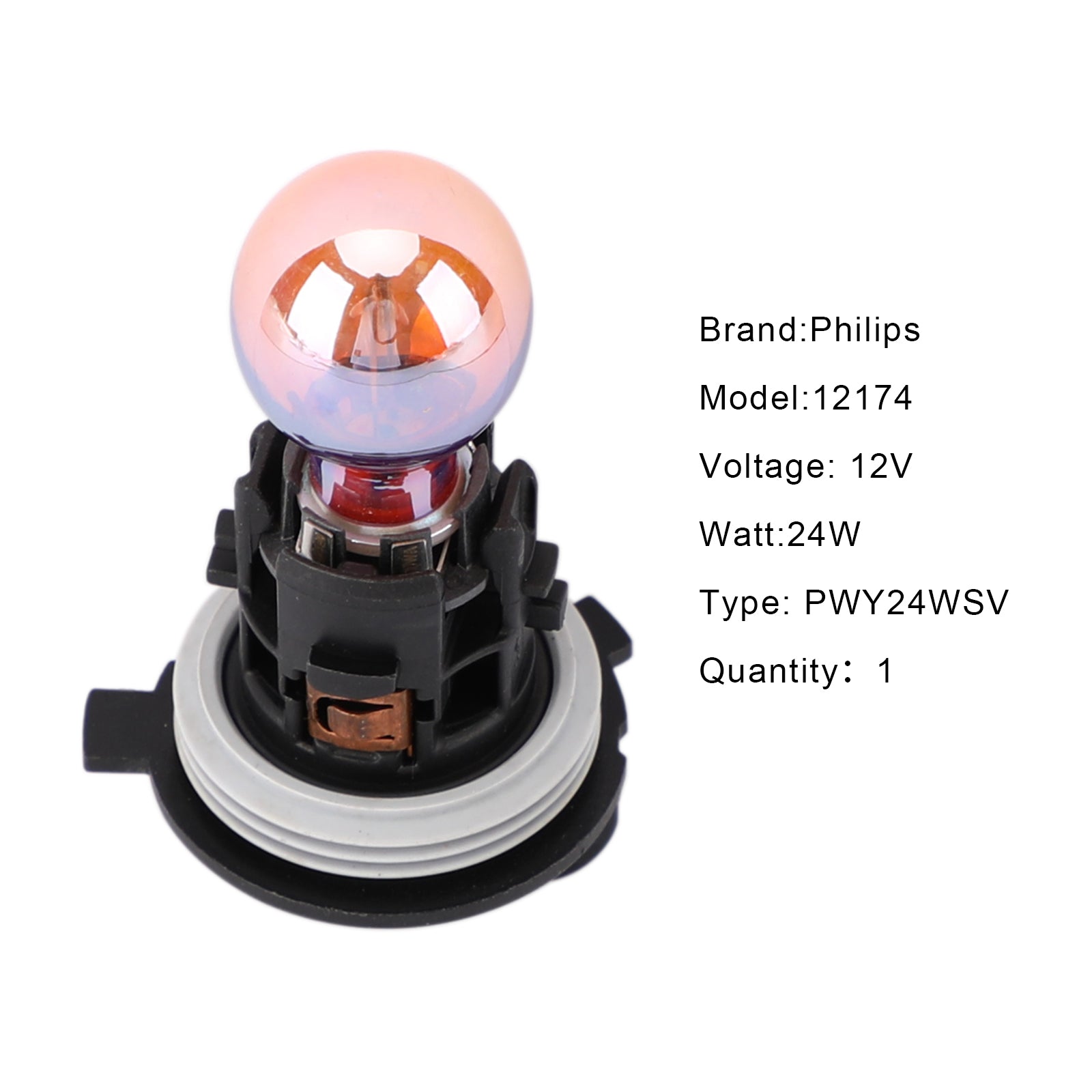 PALASER For Philips With Socket PWY24WSV 12174SV 12V24W Amber Bulb Turn Singal Light - Image 8