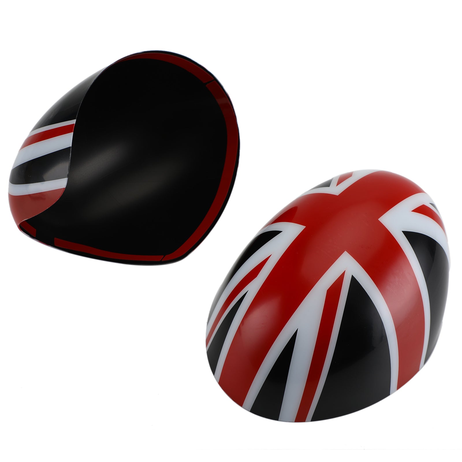 PALASER Mini Cooper R55 R56 R57 Black/red 2 X Union Jack Uk Flag Mirror Covers - Image 4