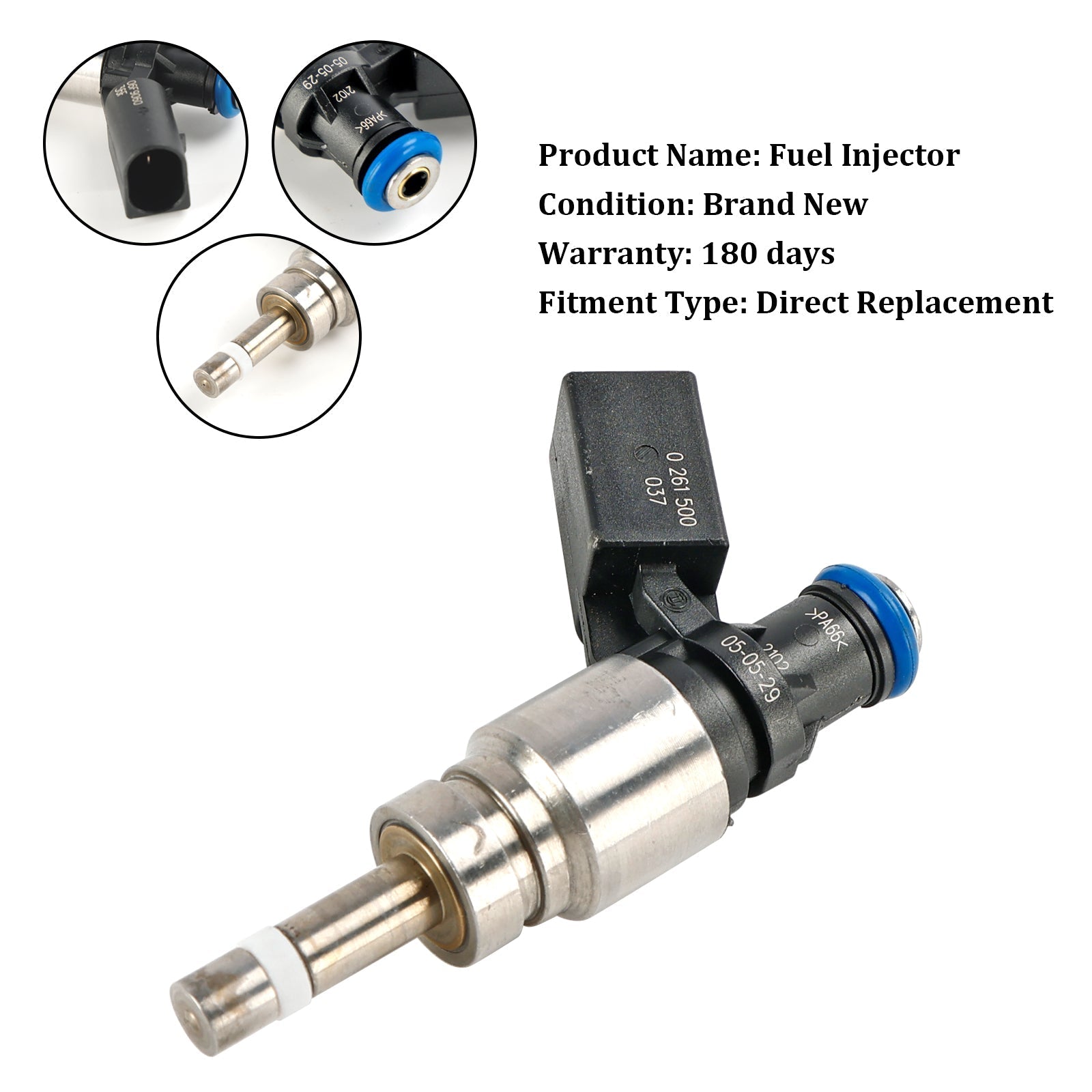 PALASER 2008-2010 Audi A5 3.2L V6 Fuel Injector 06E906036F 0261500037 - Image 8