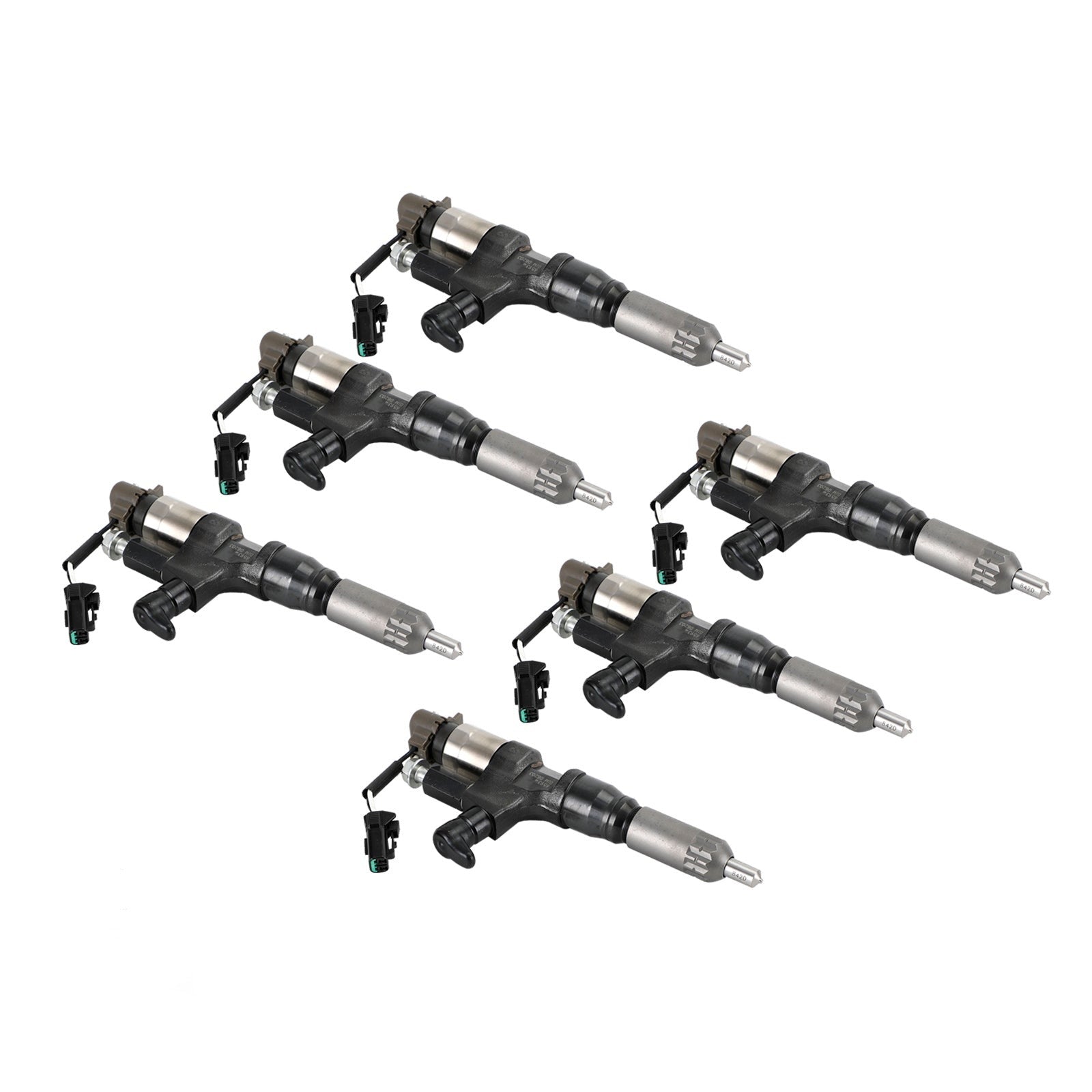PALASER Hino J08E Kobelco SK330-8 SK350 Excavator 6PCS Fuel Injectors 095000-6593 CB84034501S 23670-E0010