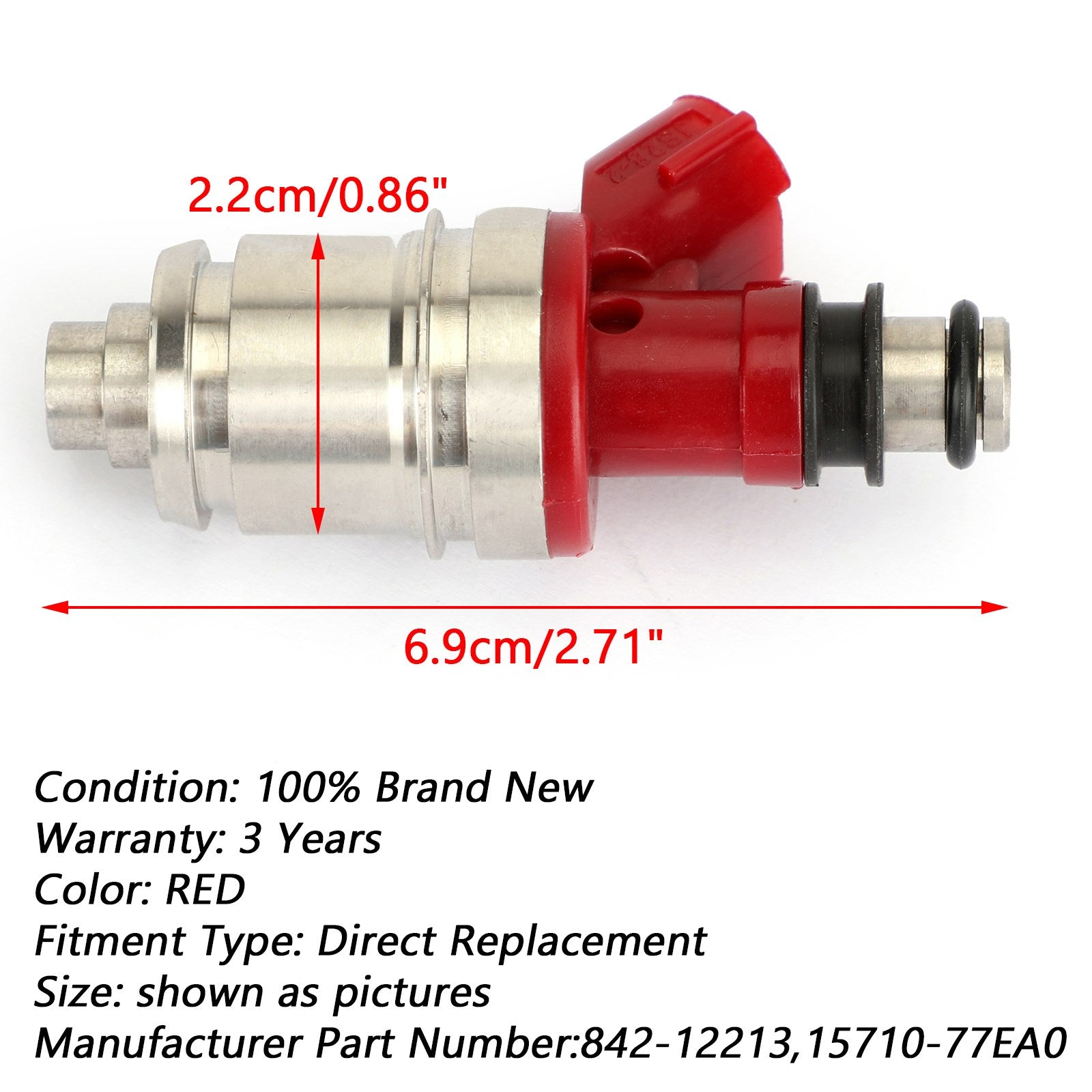 PALASER 1PCS Fuel Injectors JS28-2 8970795320 Fit Isuzu Amigo Pickup Rodeo 2.6L - Image 2