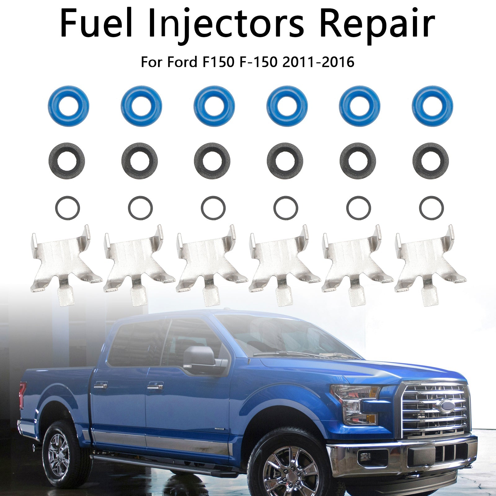 PALASER 2011-2016 Ford F150 3.5L Turbo Ecoboost 6Pcs Fuel Injector Repair Seal Kit BL3Z9F593B CM5202 - Image 3