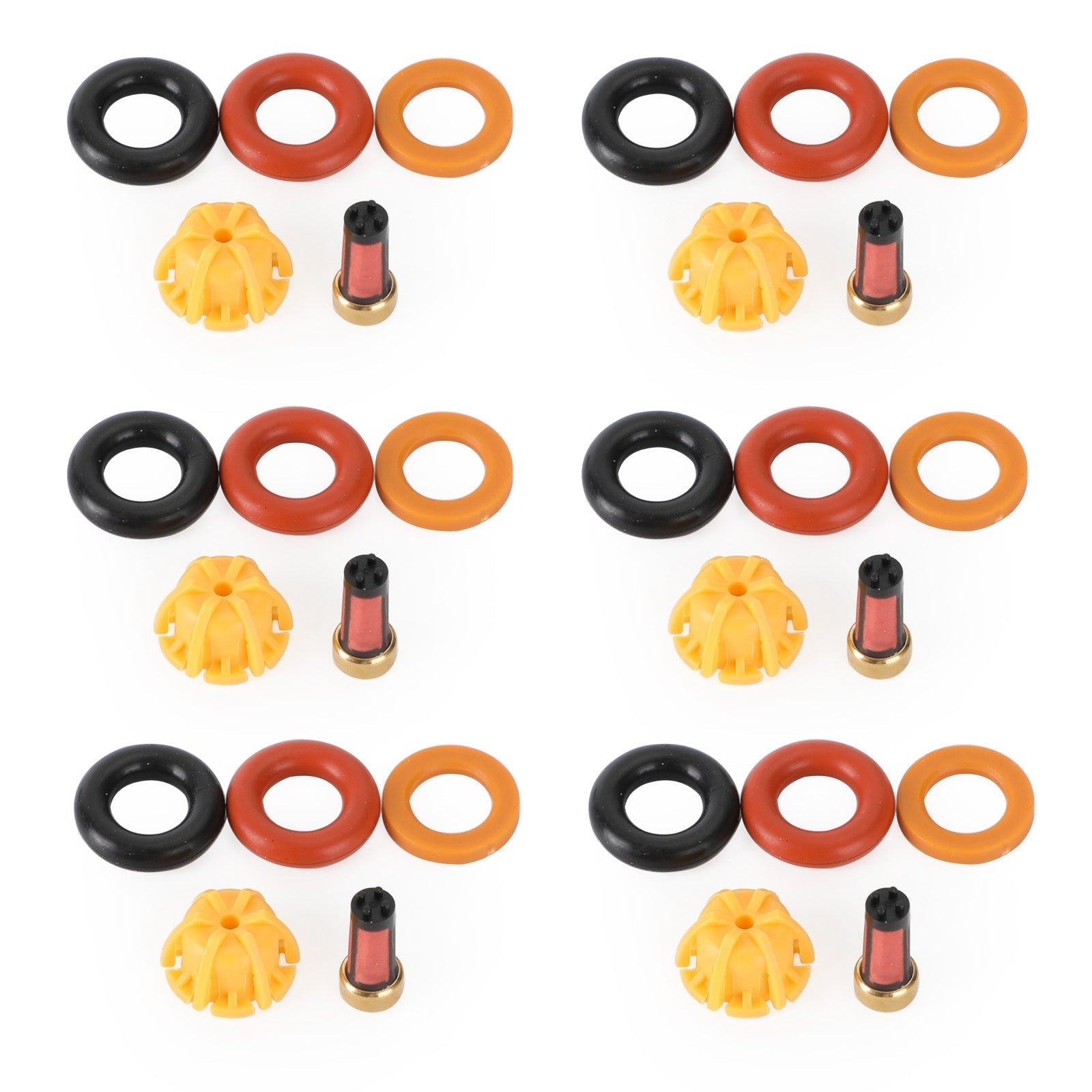 PALASER 1992-1995 BMW 325I 6 Set Fuel Injectors Repair Seal Kit 0280150415 - Image 16