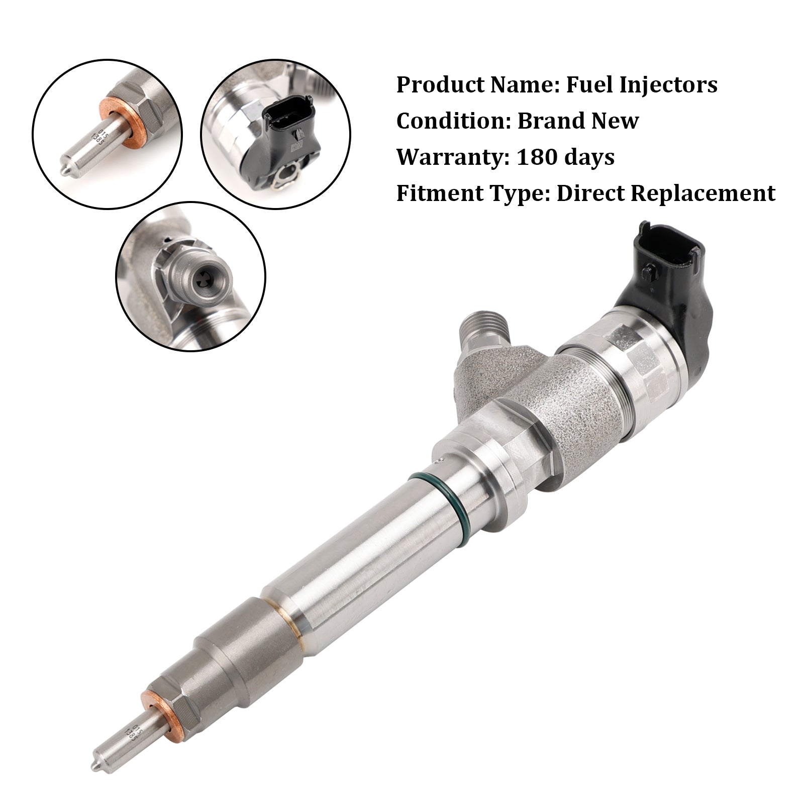 PALASER 2004.5-2005 GMC Sierra 2500/3500 6.6L V8 Lly 1PCS Fuel Injector 0986435504 - Image 11