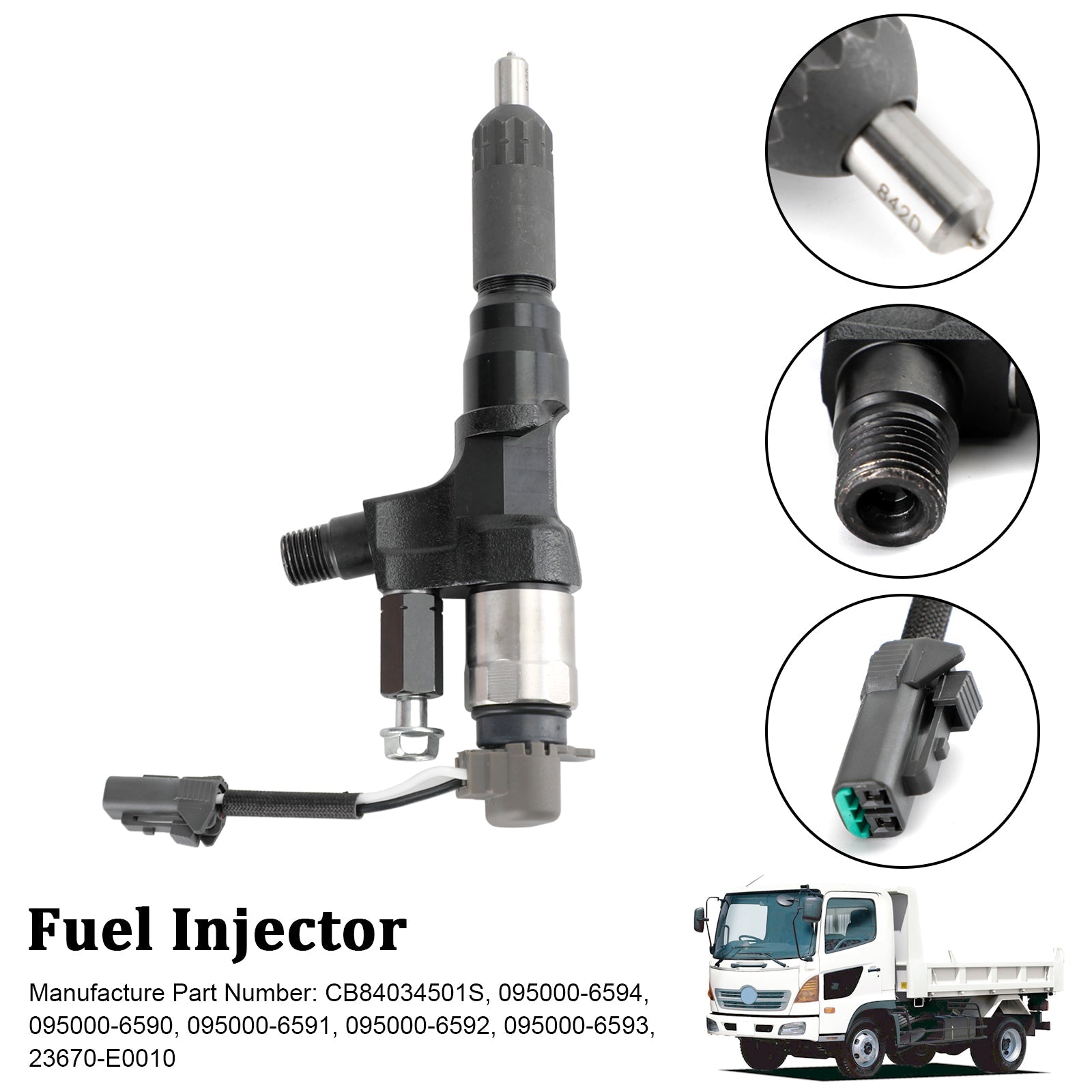 PALASER Hino 3.8L 4.7L 5.0L 6.5L 7.7L 1PCS Fuel Injector 095000-6593 CB84034501S 095000-6590 - Image 9