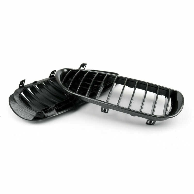 PALASER Front Kidney Grille Carbon For BMW E63/E64 M6 04-10 2 Door Convertible Coupe - Image 4