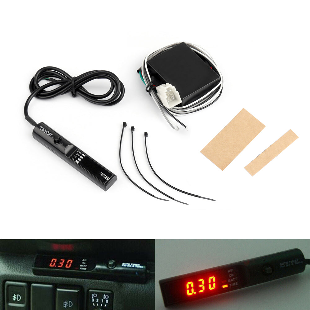 PALASER Turbo Timer Apexi Universal Turbo Control Protection Jdm LED Digital Display Red - Image 2