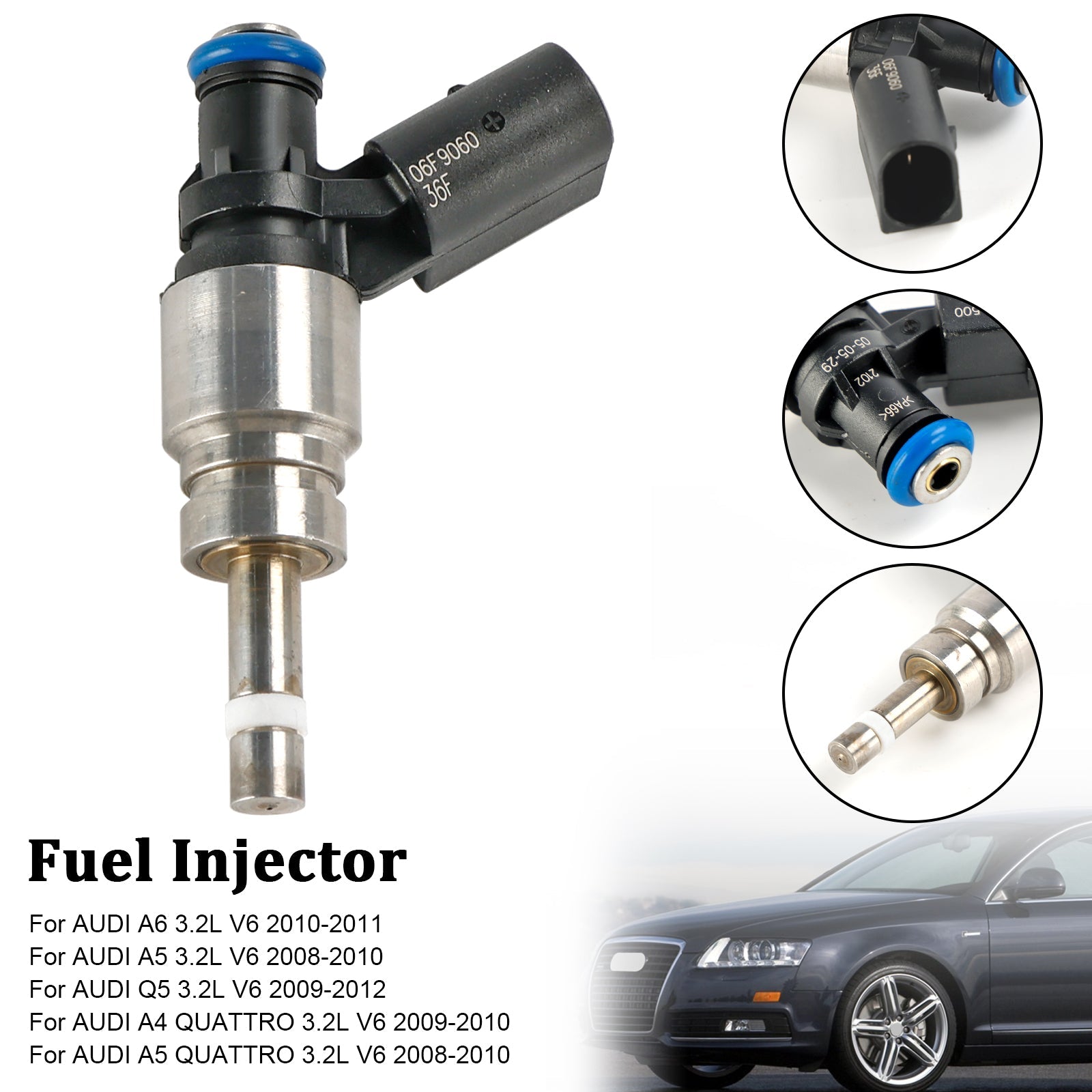 PALASER 2010-2011 Audi A6 3.2L Fuel Injector 06E906036F 0261500037 - Image 6