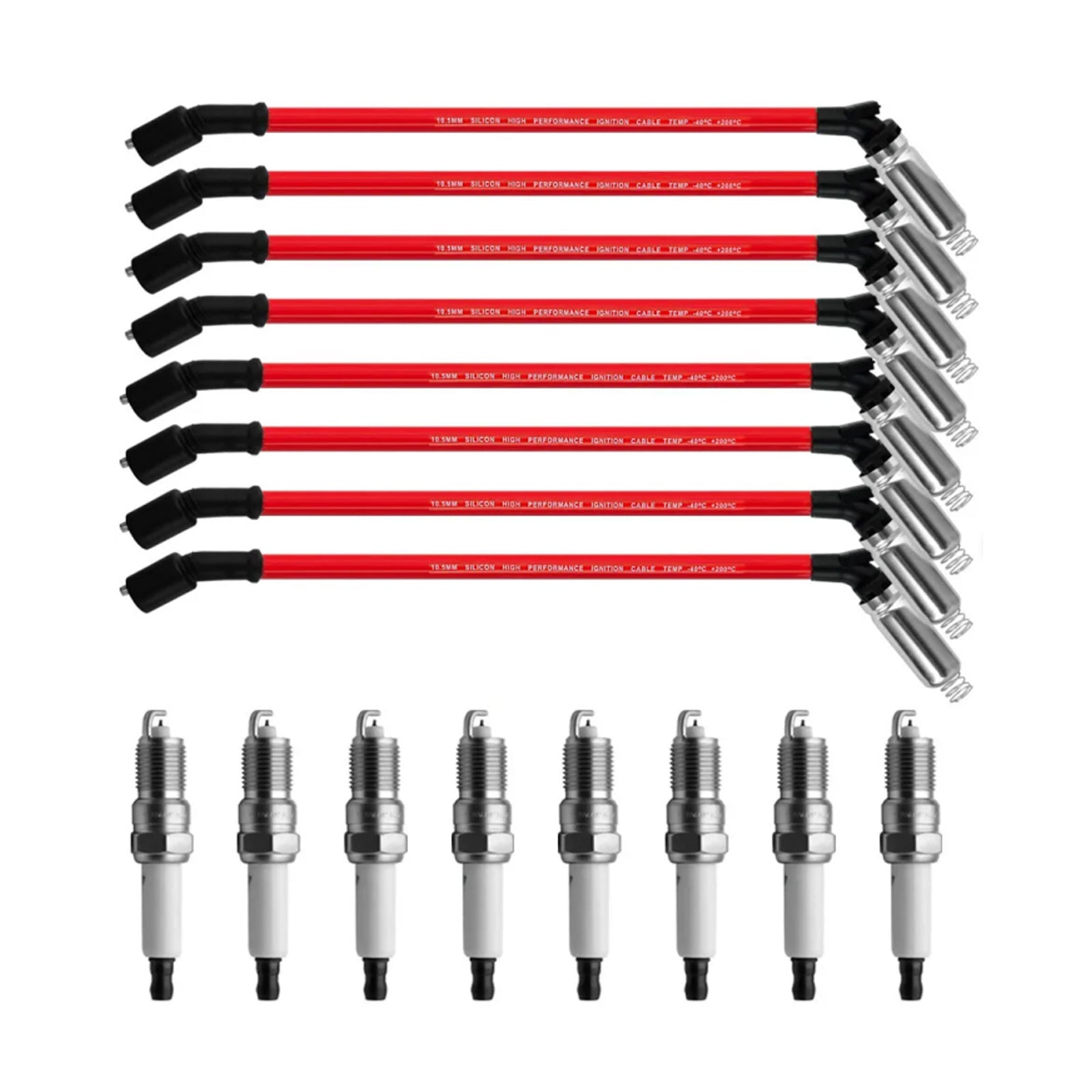 PALASER 2005-2007 Buick Rainier 5.3L V8 8x Spark Plugs +wires 10.5mm Set 19299585 41962