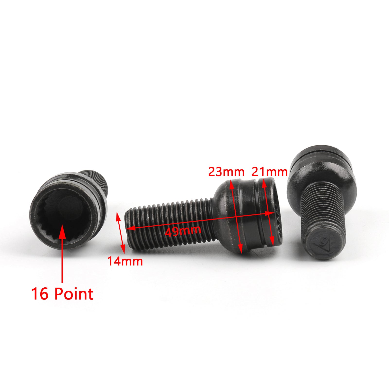 PALASER 4+1 17mm Steel Wheel Bolt & Lock Lug Nut Set With Key For Vw Golf Audi - Image 2
