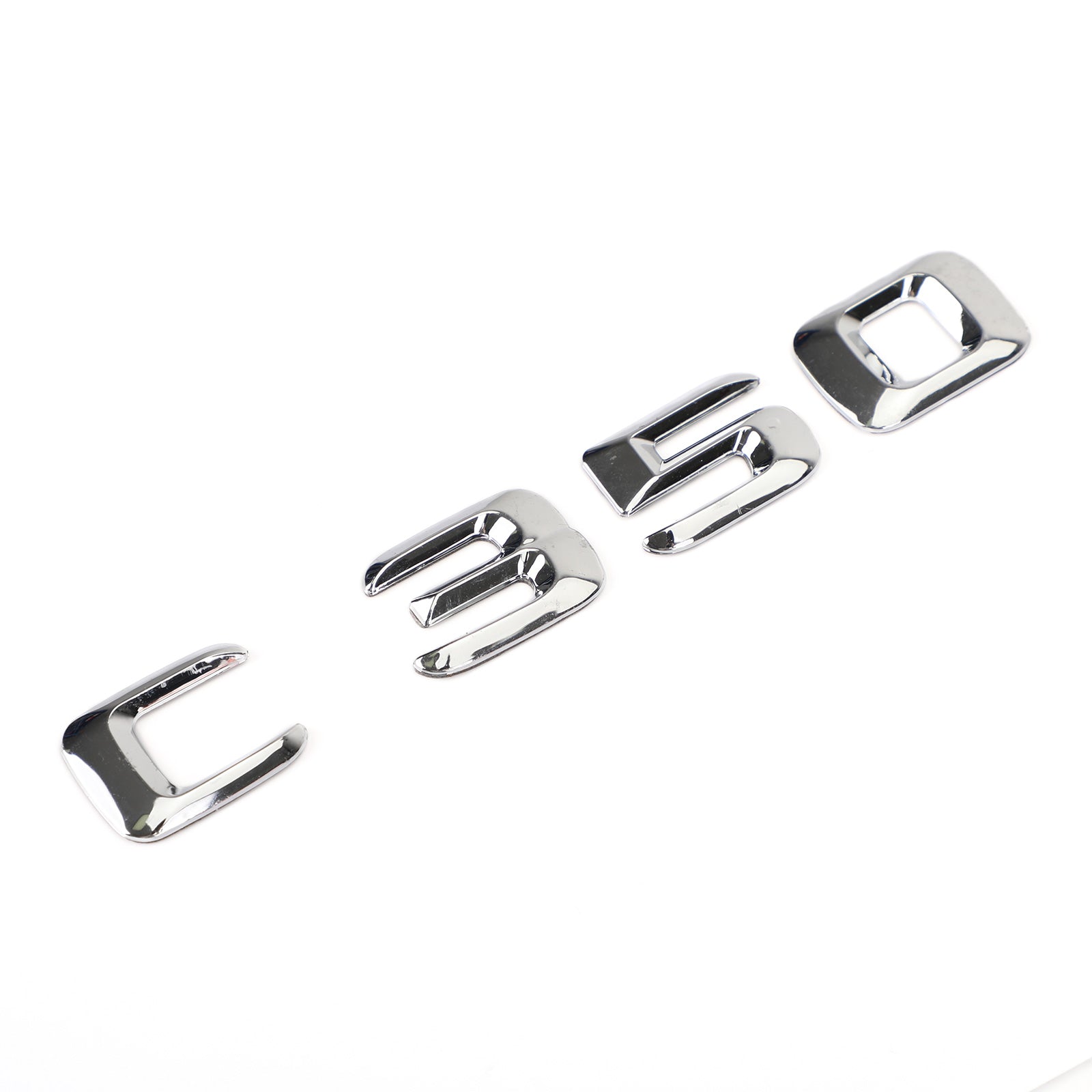 PALASER Rear Trunk Emblem Badge Nameplate Decal Letters Numbers Fit Mercedes C350 Chrome