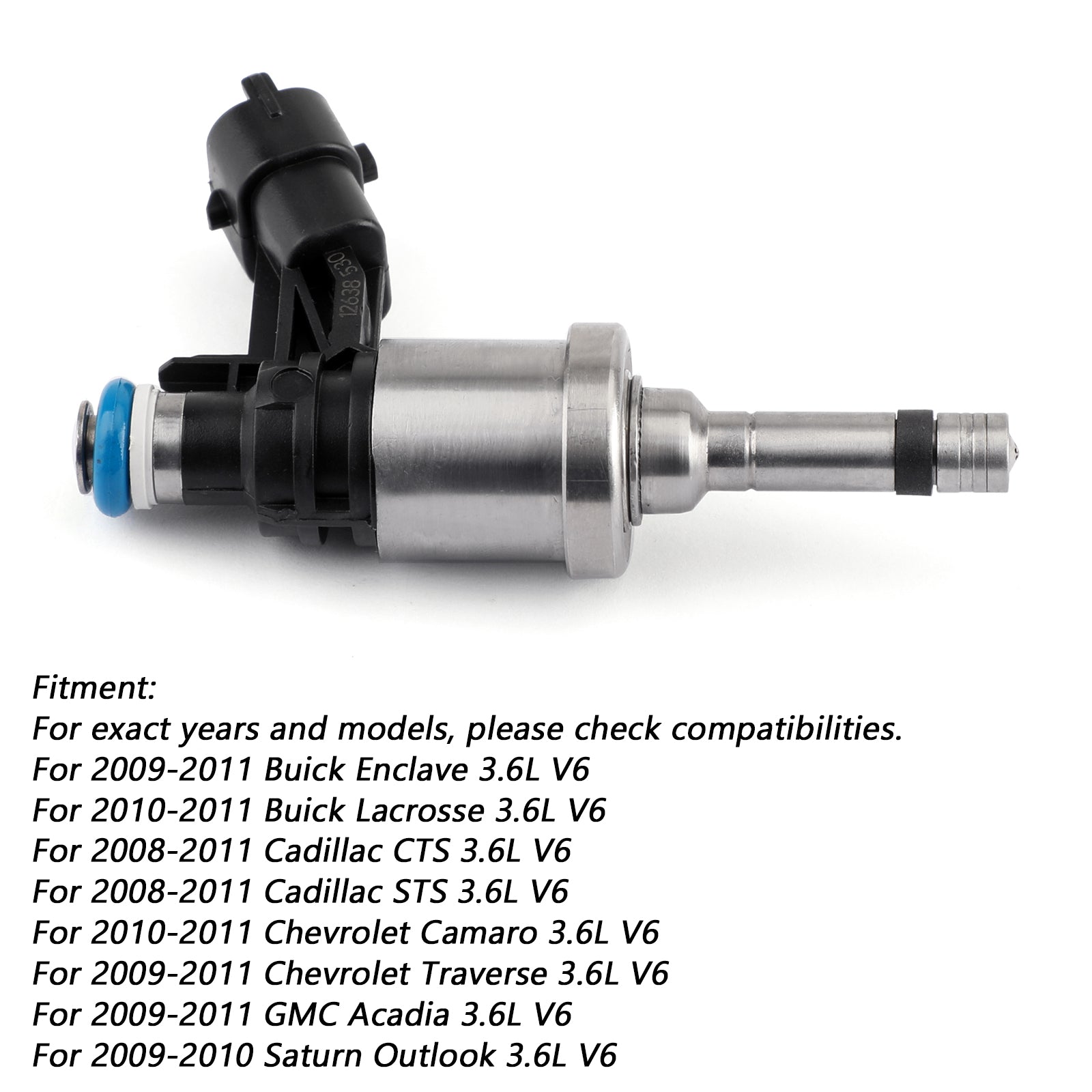 PALASER 2009-2011 GMC Acadia 3.6L V6 6PCS Fuel Injectors 12638530 - Image 4