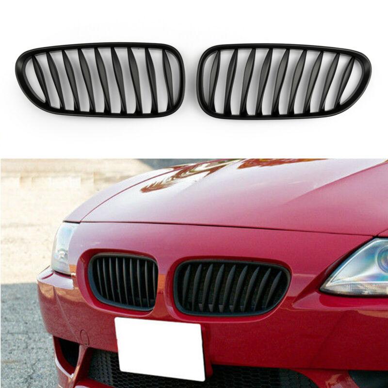 PALASER Matte Black Front Bumper Sport Kidney Grille Grill For 2003-2008 BMW Z4 E85 E86