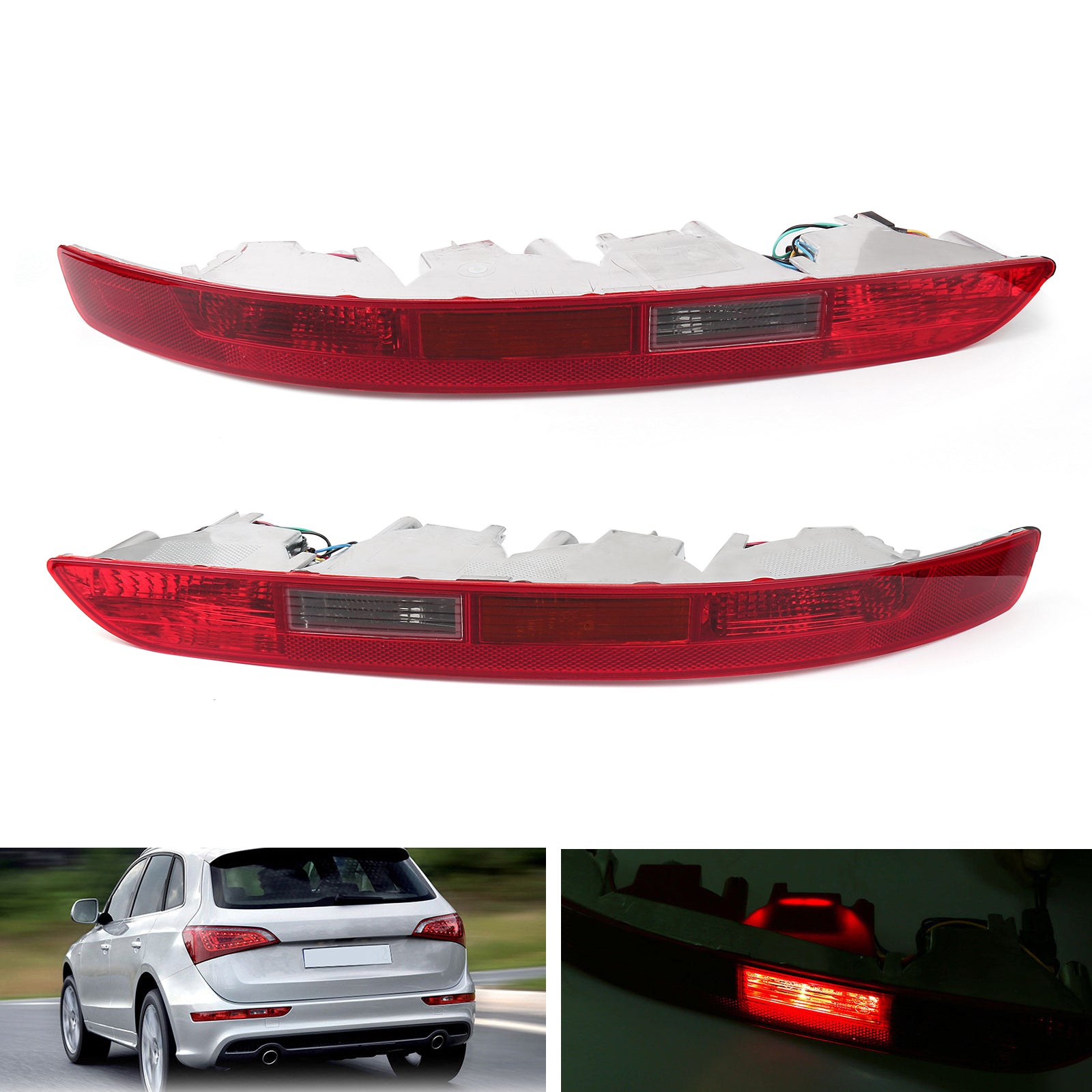 PALASER 2009-2015 Audi Q5 L/r Rear Lower Tail Light Reverse Lamp Bumper Light - Image 4