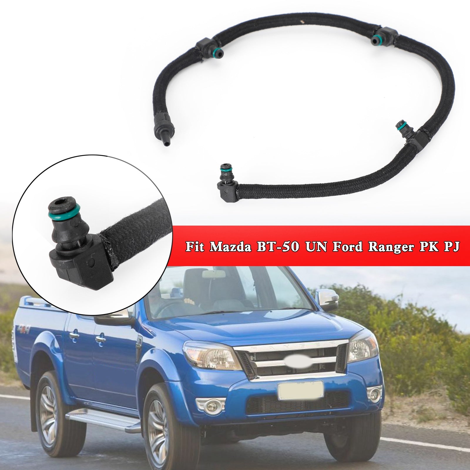PALASER 2006-2011 Mazda BT-50 Un Fuel Injector Return Hose WE011349Y - Image 2