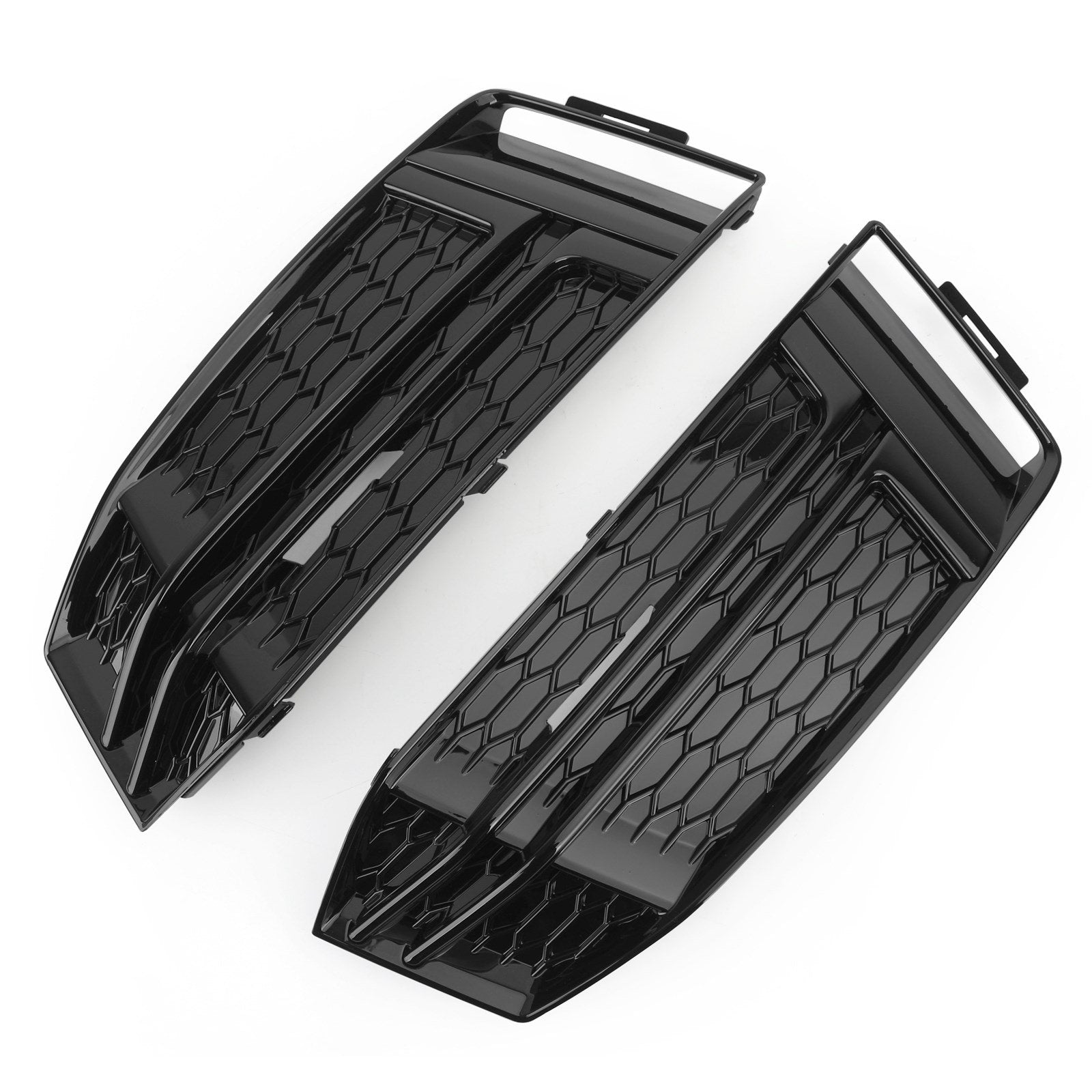 PALASER 2016-2018 Audi A4 B9 S-line Black Front Fog Light Cover Bumper Grill - Image 9