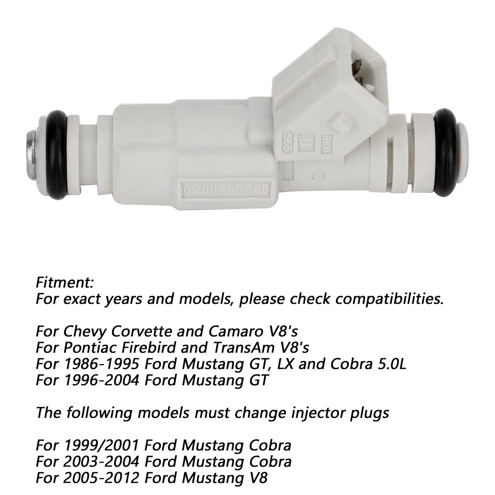 PALASER Ford Gm LS1 LT1 5.0L 5.7L 380cc 0280155868 0280155737 0280155811 1PCS New 36lb Fuel Injectors - Image 7