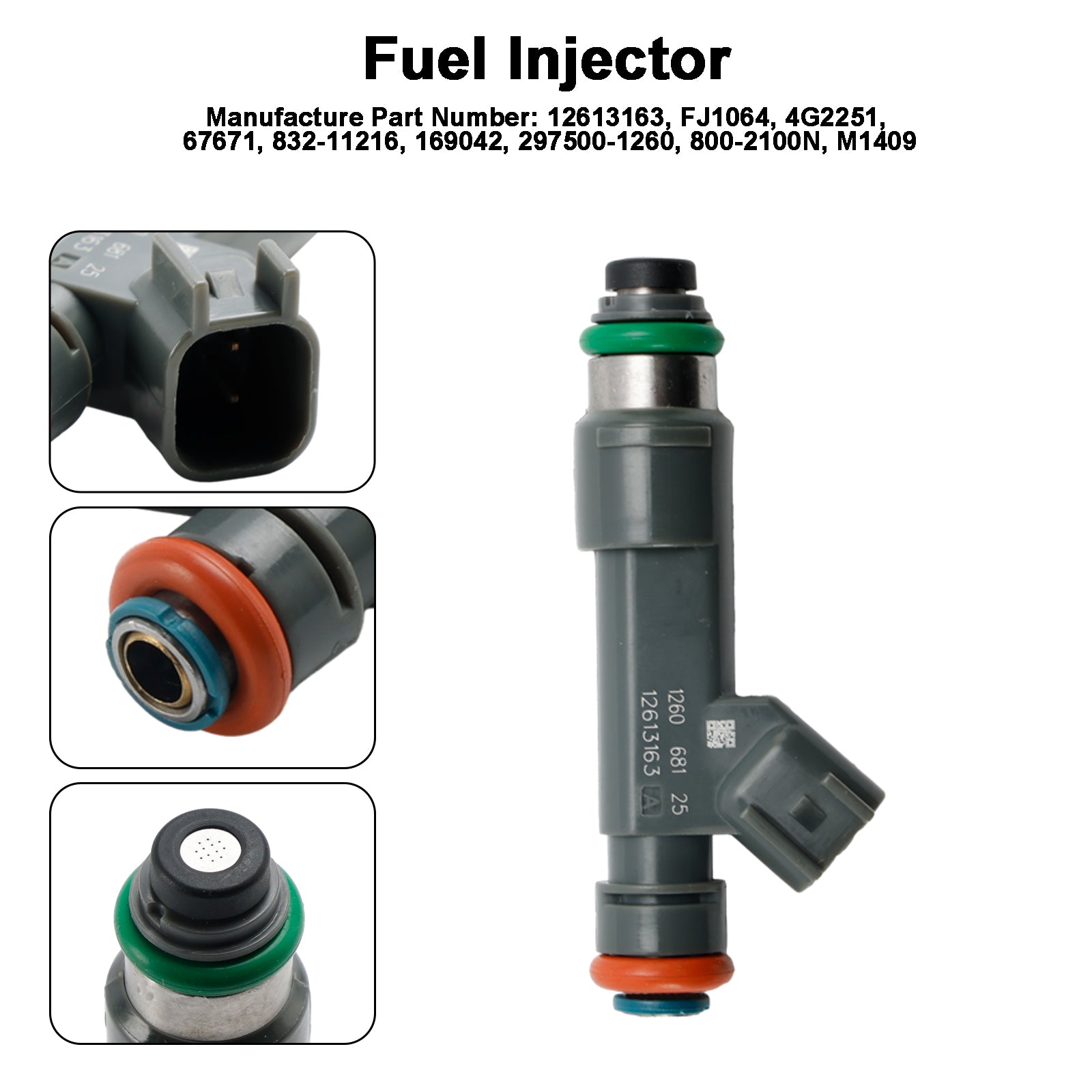 PALASER 2010-2012 Chevrolet Malibu 2.4L I4 Fuel Injectors 12613163 FJ1064 - Image 7