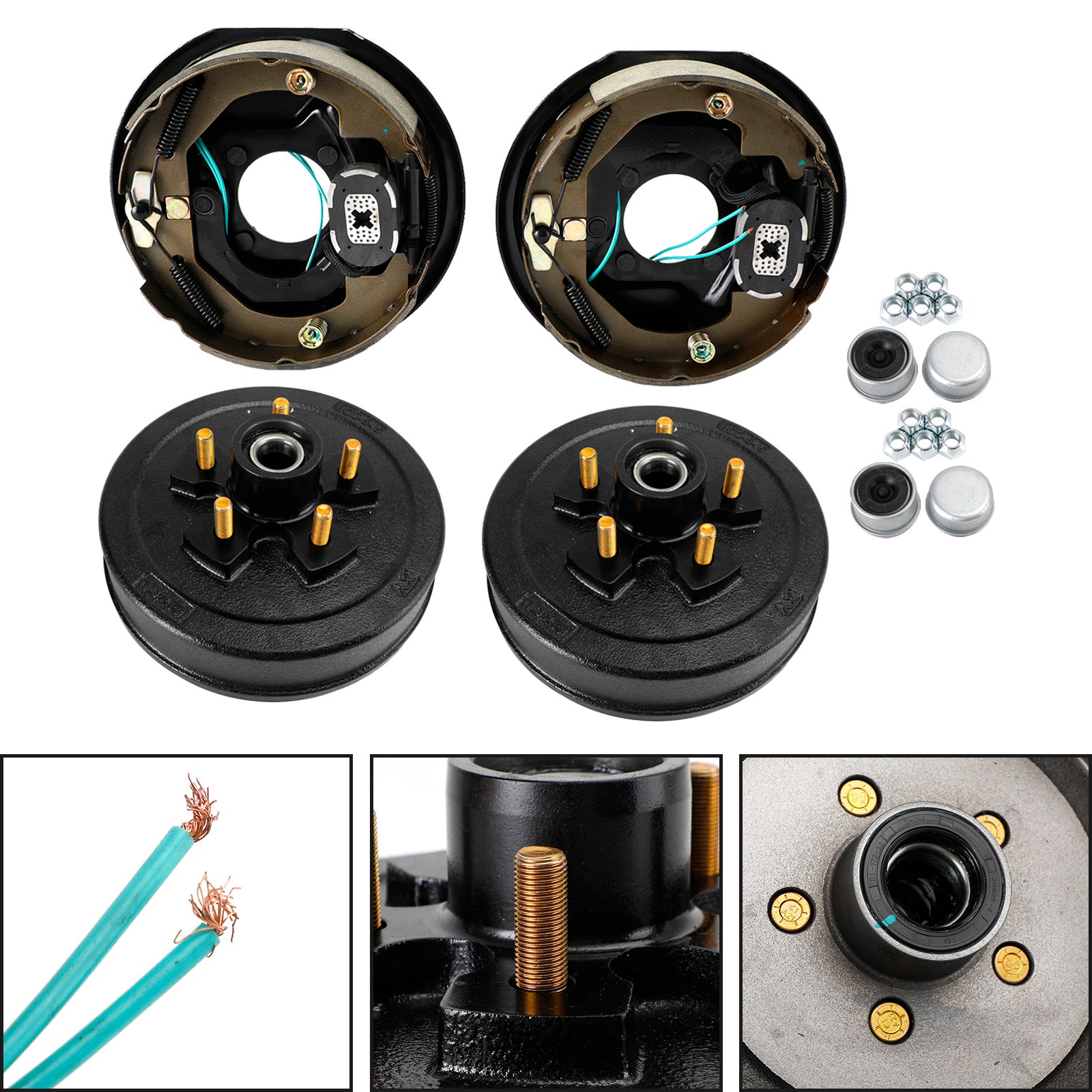 PALASER Trailer 10"-5 On 4-1/2 Hub Drum Kits w/-10" Electric Brakes For 3.5K Axle - Image 6