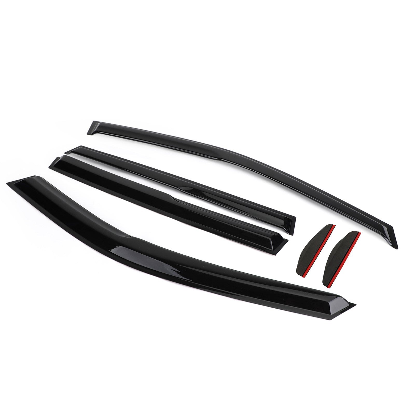 PALASER 6PCS Side Window Rain Guards Sun Visor Deflectors For Hyundai Accent Sedan 2012-2017