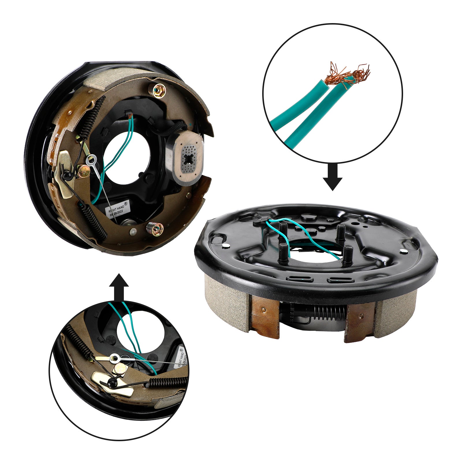 PALASER Electric Trailer Brake Kit-self Adjusting-10"-Left/Right Hand Assemblies-3500lbs - Image 6