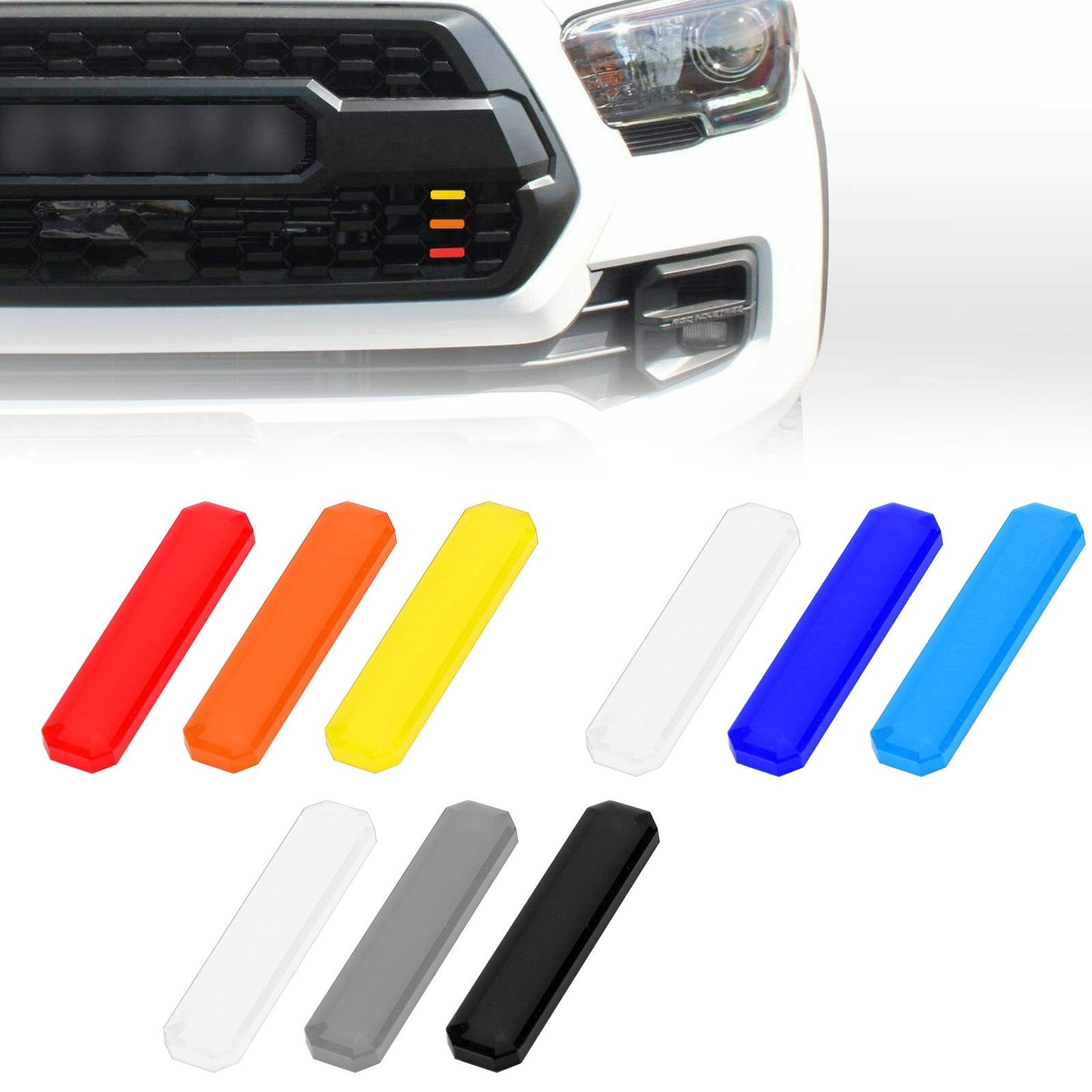 PALASER Tri-color Badge Front Grille Decal Sticker For Tacoma Trd Pro 2016-2020