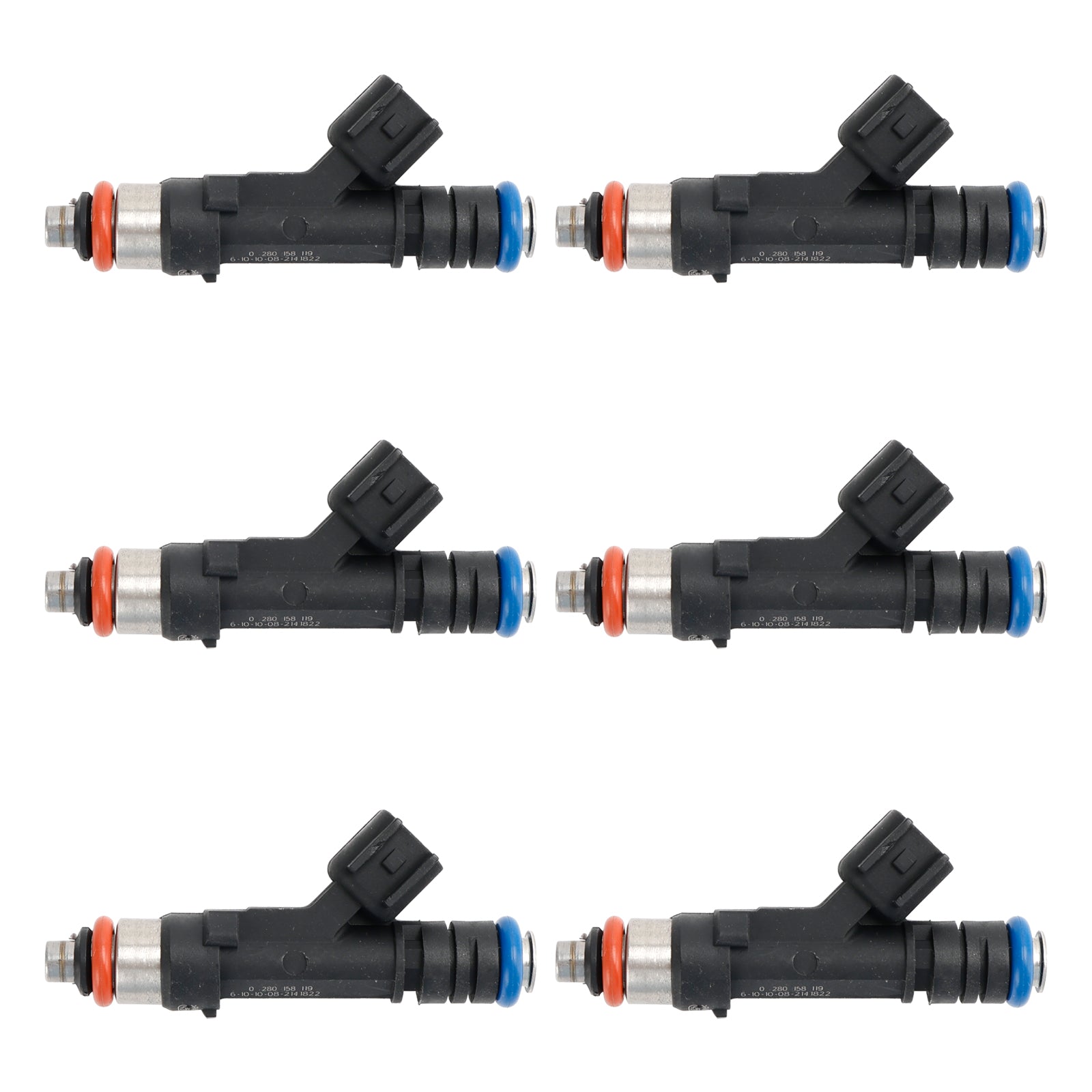 PALASER 2007-2010 Jeep Wrangler 3.8L 6PCS Fuel Injector 0280158119 04861667AA 812-11131 - Image 13