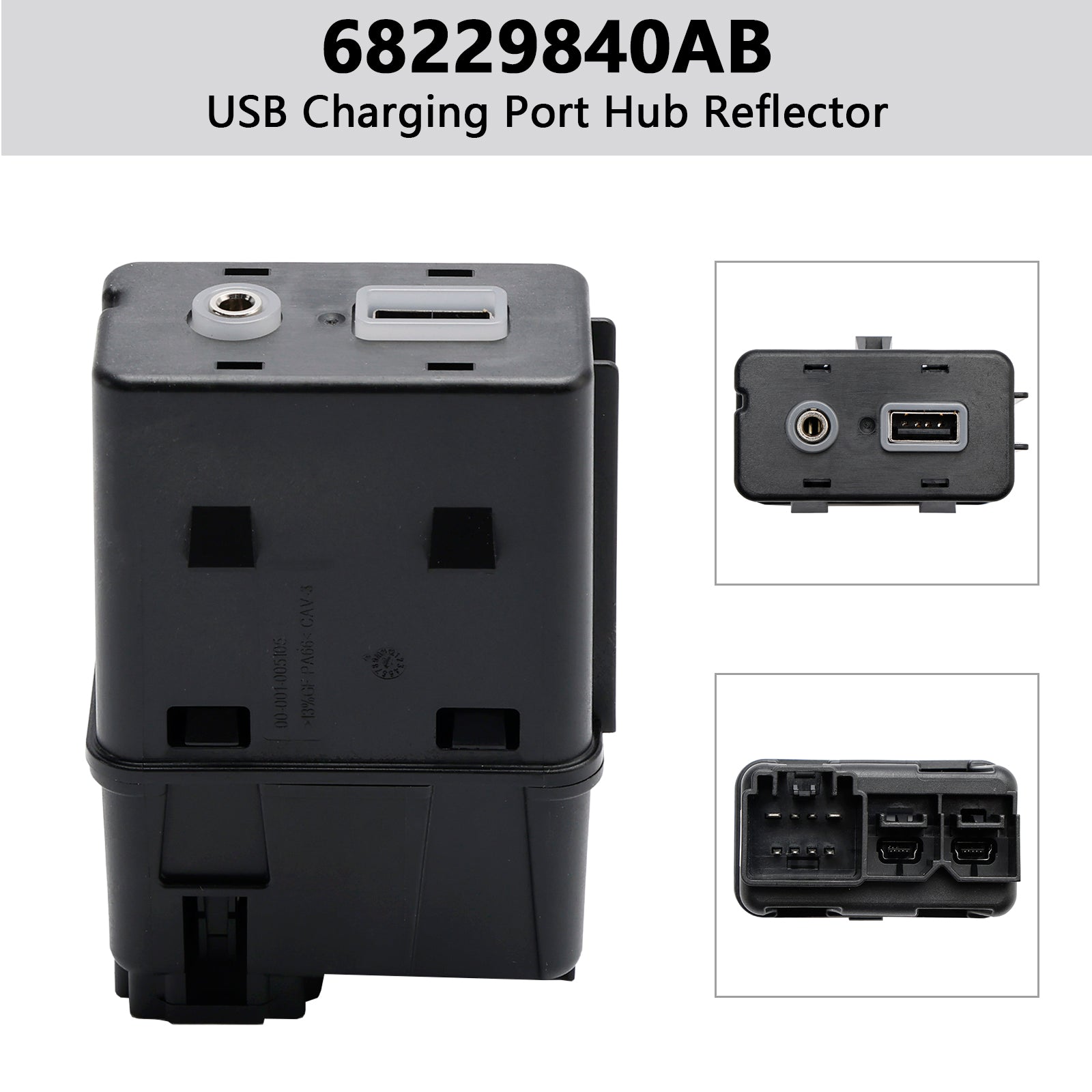 PALASER 2017-2020 Chrysler Pacifica Voyager Usb Charging Port Hub Reflector 68229840AB 68229840AA - Image 2