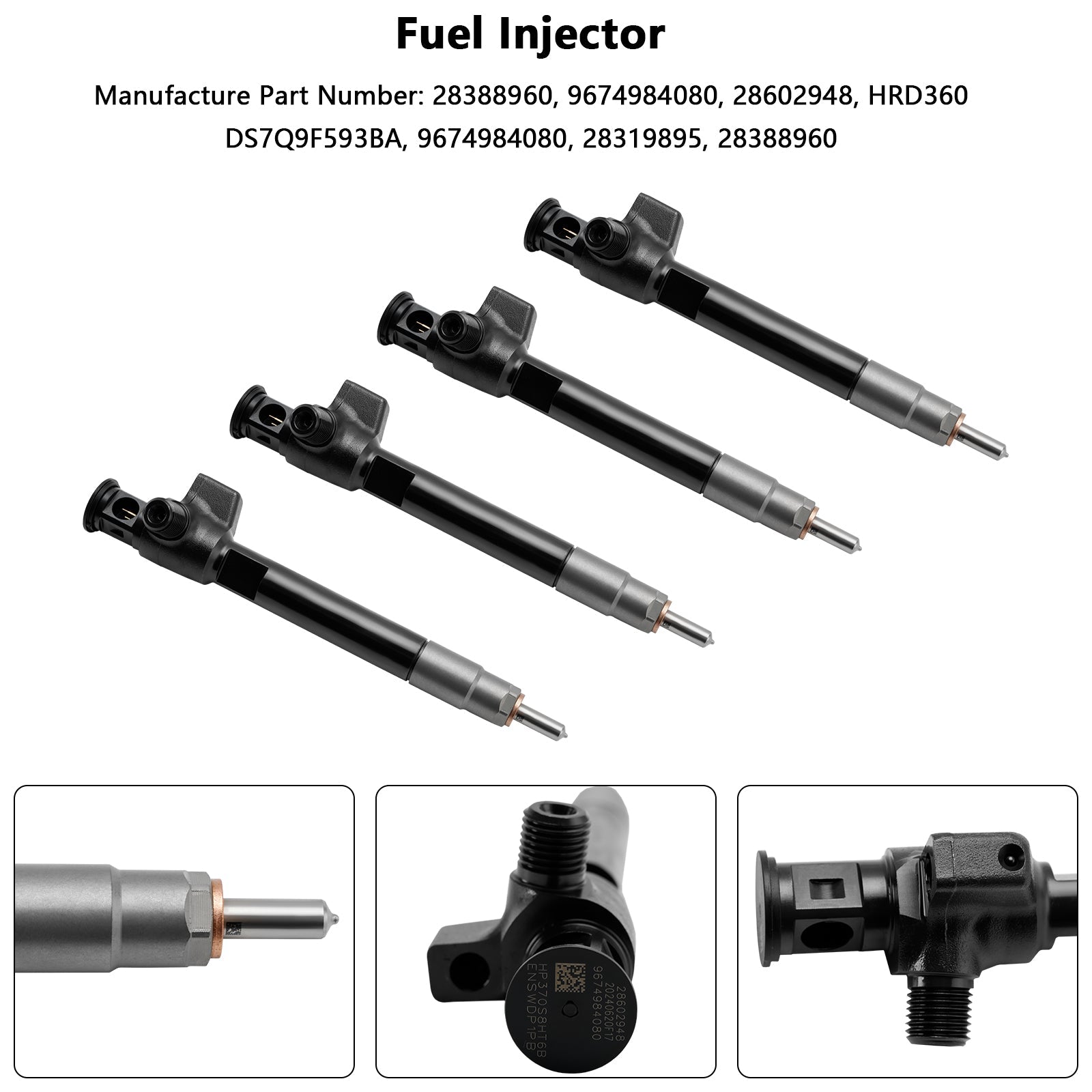 PALASER Ford Delphi Diesel 4Pcs Fuel Injector 28388960 9674984080 28602948 - Image 3