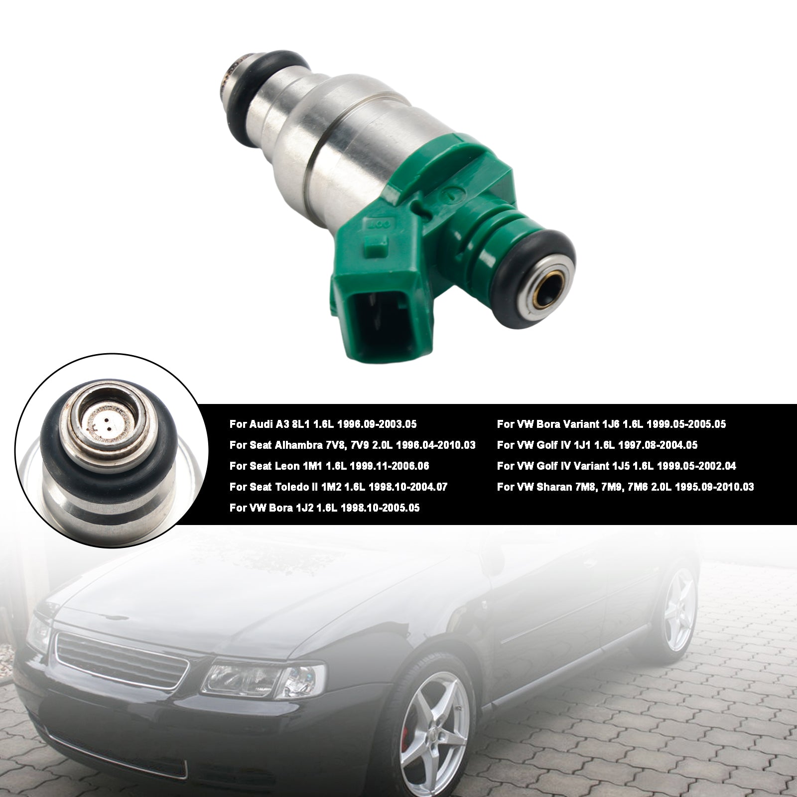 PALASER 1996.04-2010.03 Seat Alhambra 7V8 7V9 2.0L 1Pcs Fuel Injector 037906031AA - Image 4