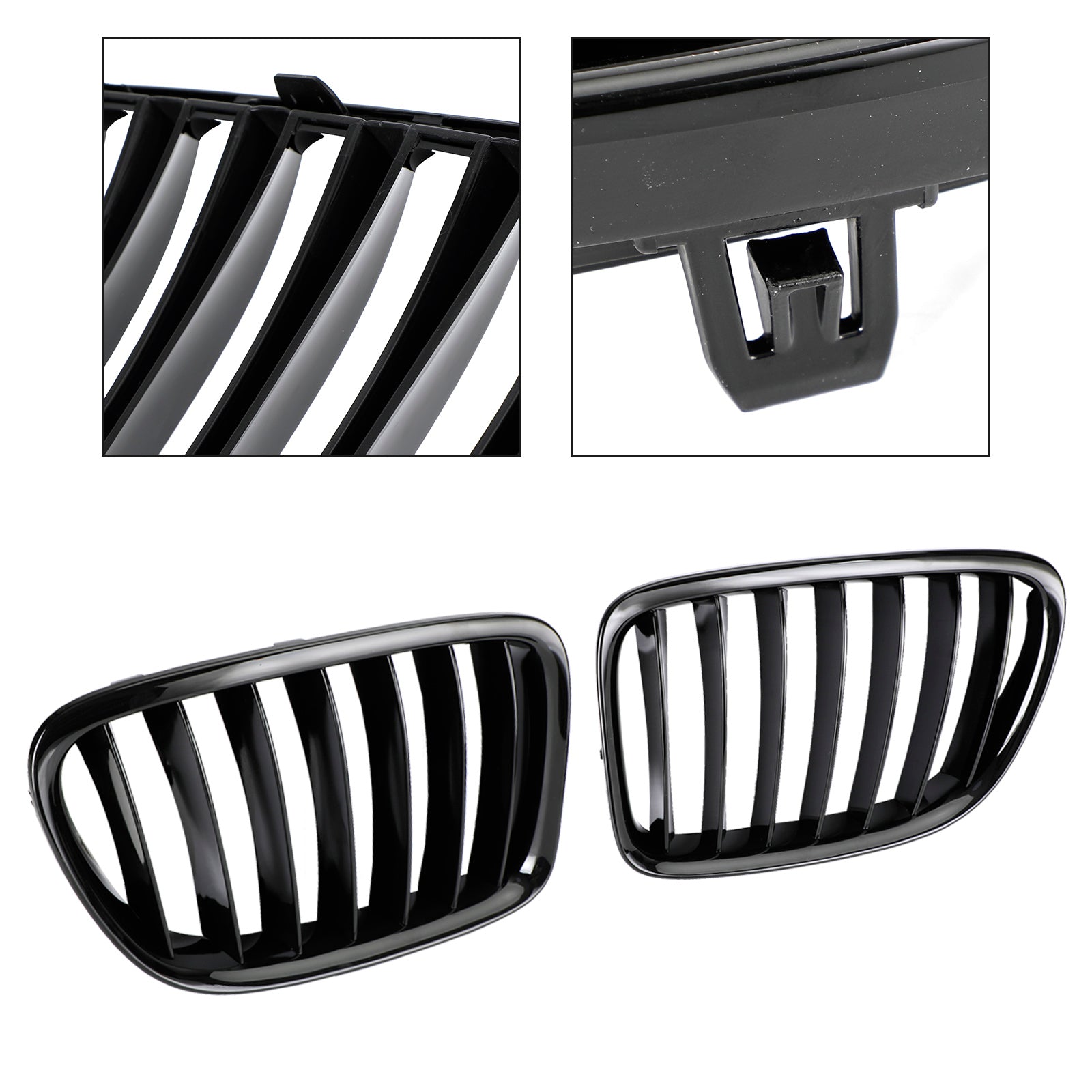 PALASER 2009-2014 BMW X1 E84 Gloss Black Front Hood Kidney Grill 51112993305 51112993306 51112993307 - Image 8