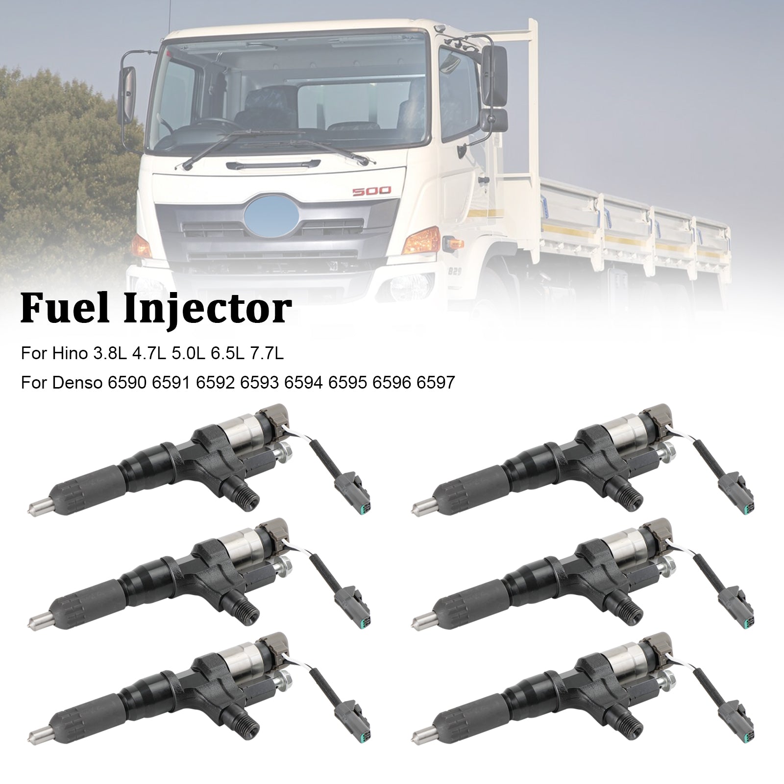 PALASER Denso 6590 6591 6592 6593 6594 6595 6596 6597 6PCS Fuel Injectors 095000-6593 CB84034501S 095000-6594 - Image 5
