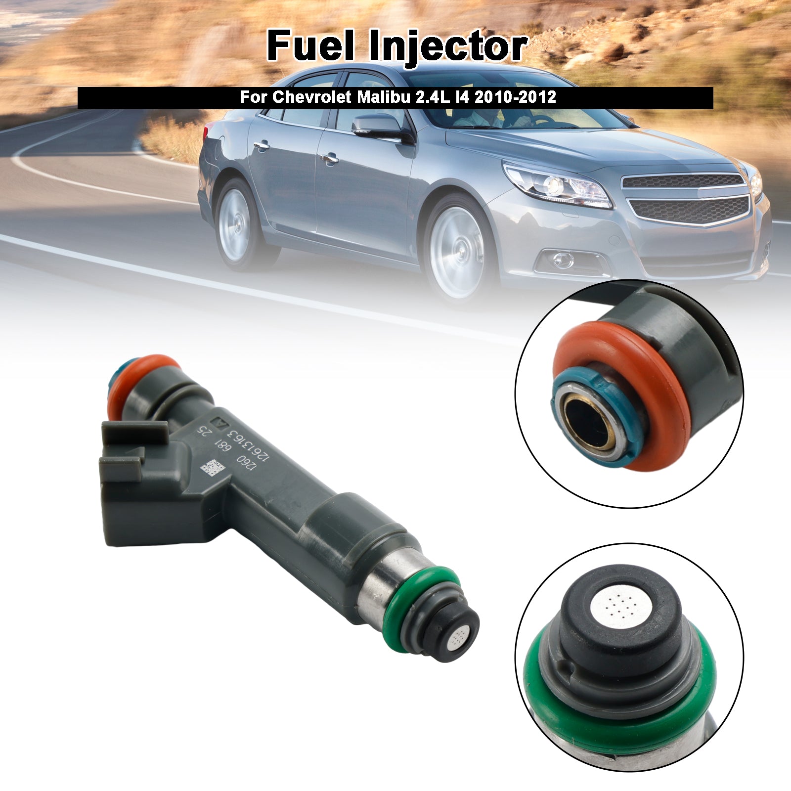 PALASER 2010-2012 Chevrolet Malibu 2.4L I4 Fuel Injectors 12613163 FJ1064 - Image 6