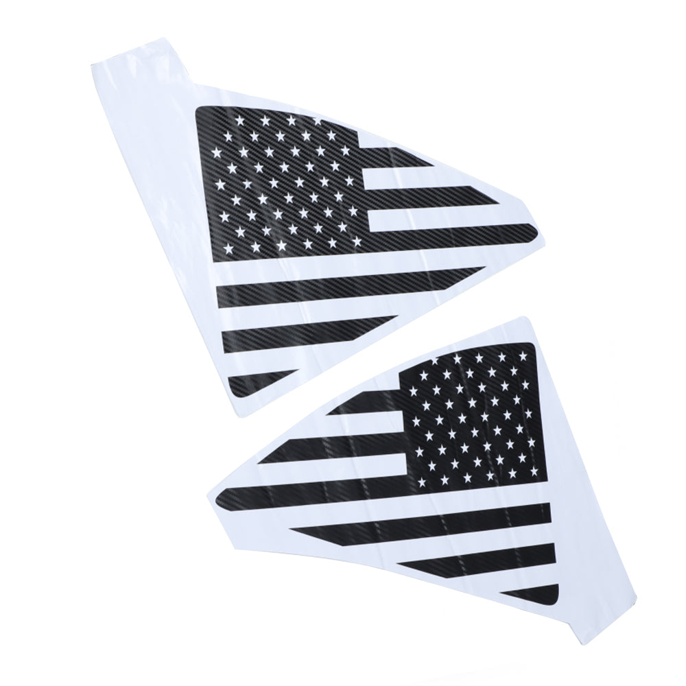 PALASER Rear Triangle Quarter Window Usa Flag Decal Sticker Trim For Camaro 2010-2015 - Image 8