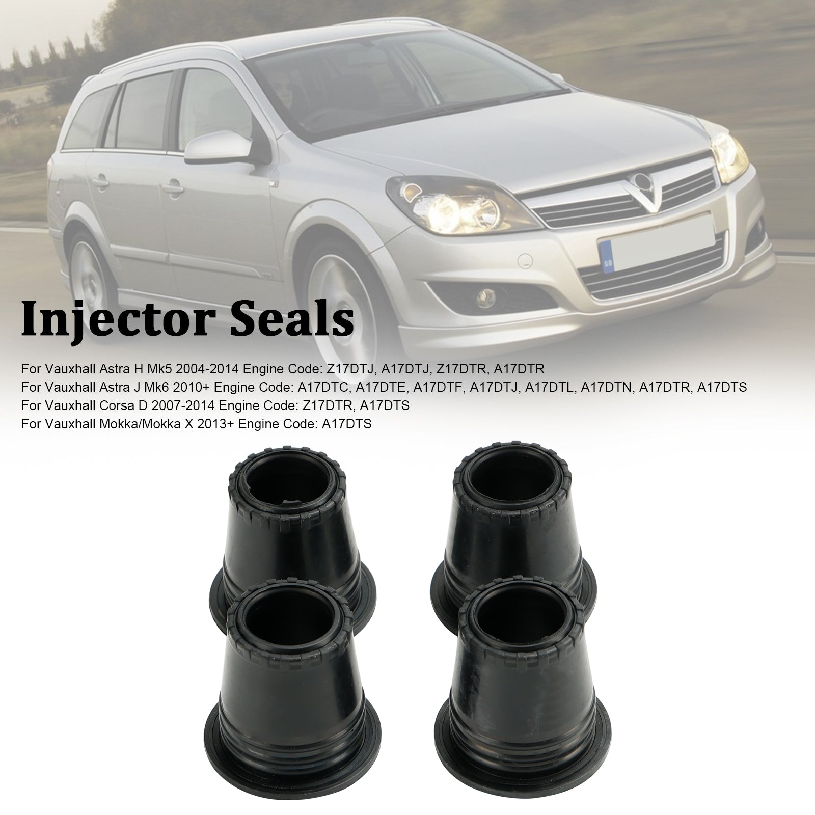 PALASER 4pcs Fuel Diesel Injector Upper Seal Fit Vauxhall Astra H/j Corsa D Mokka 1.7 - Image 2