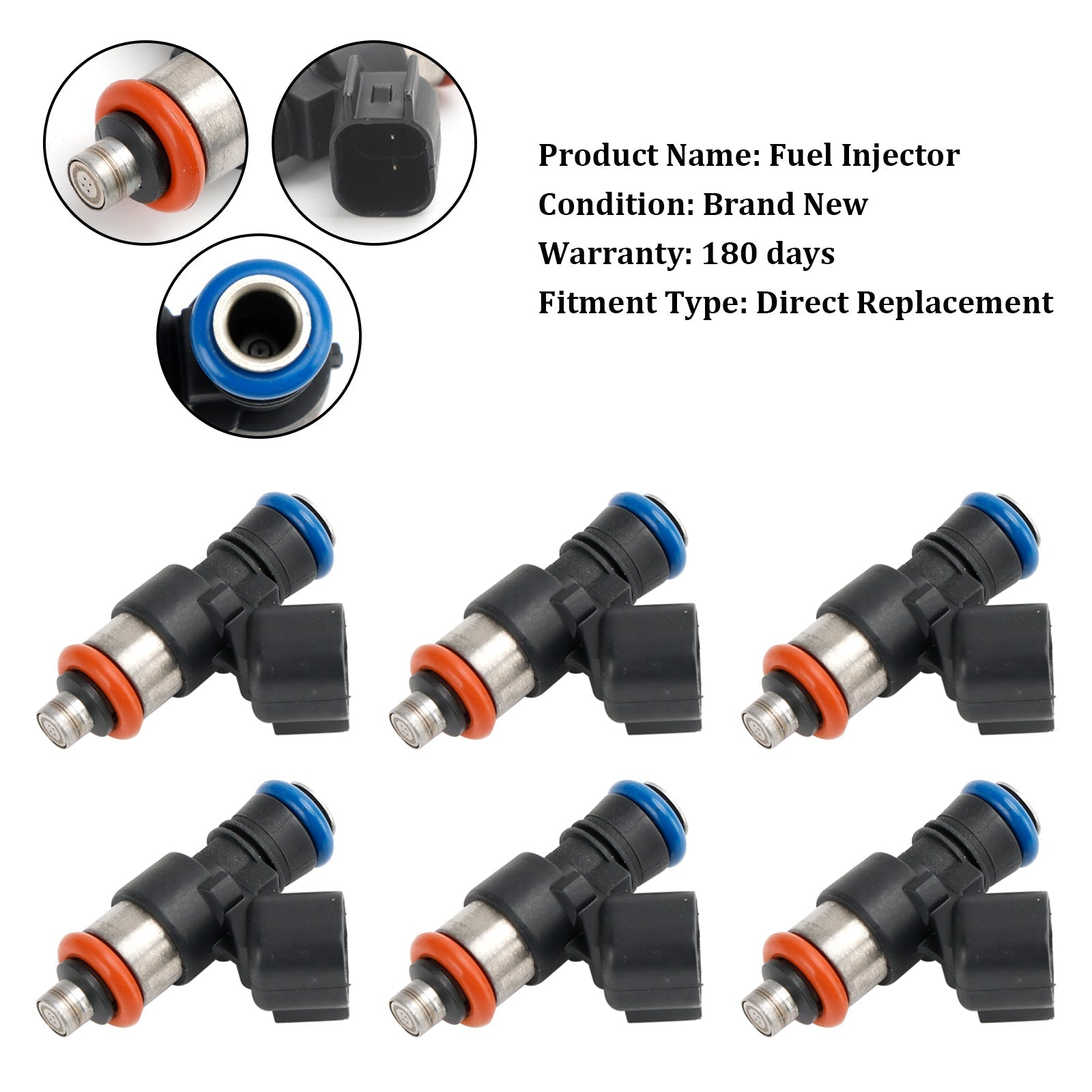 PALASER 2013-2017 Lincoln Mkt 3.7L 6PCS Fuel Injector 0280158191 - Image 10