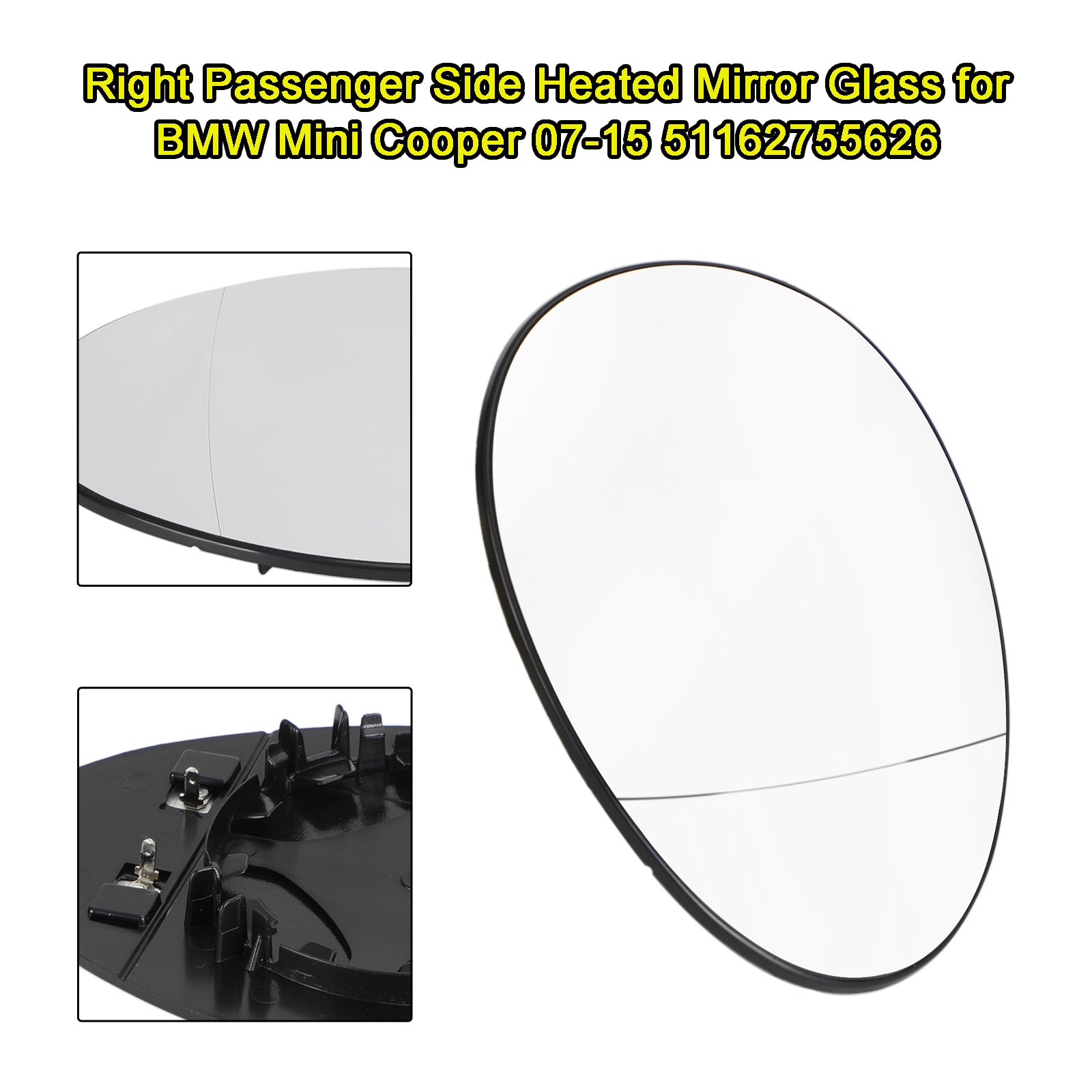 PALASER Mini R55 Clubman 07-14 Right Passenger Side Heated Mirror Glass 51162755626 - Image 3