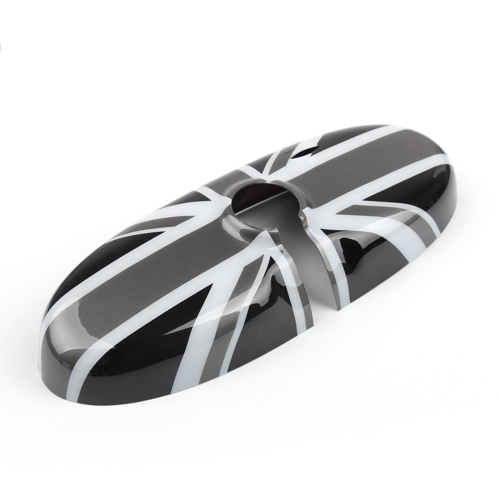 PALASER Mini Cooper R55 R56 R57 New Black Union Jack Uk Flag Rear View Mirror Cover