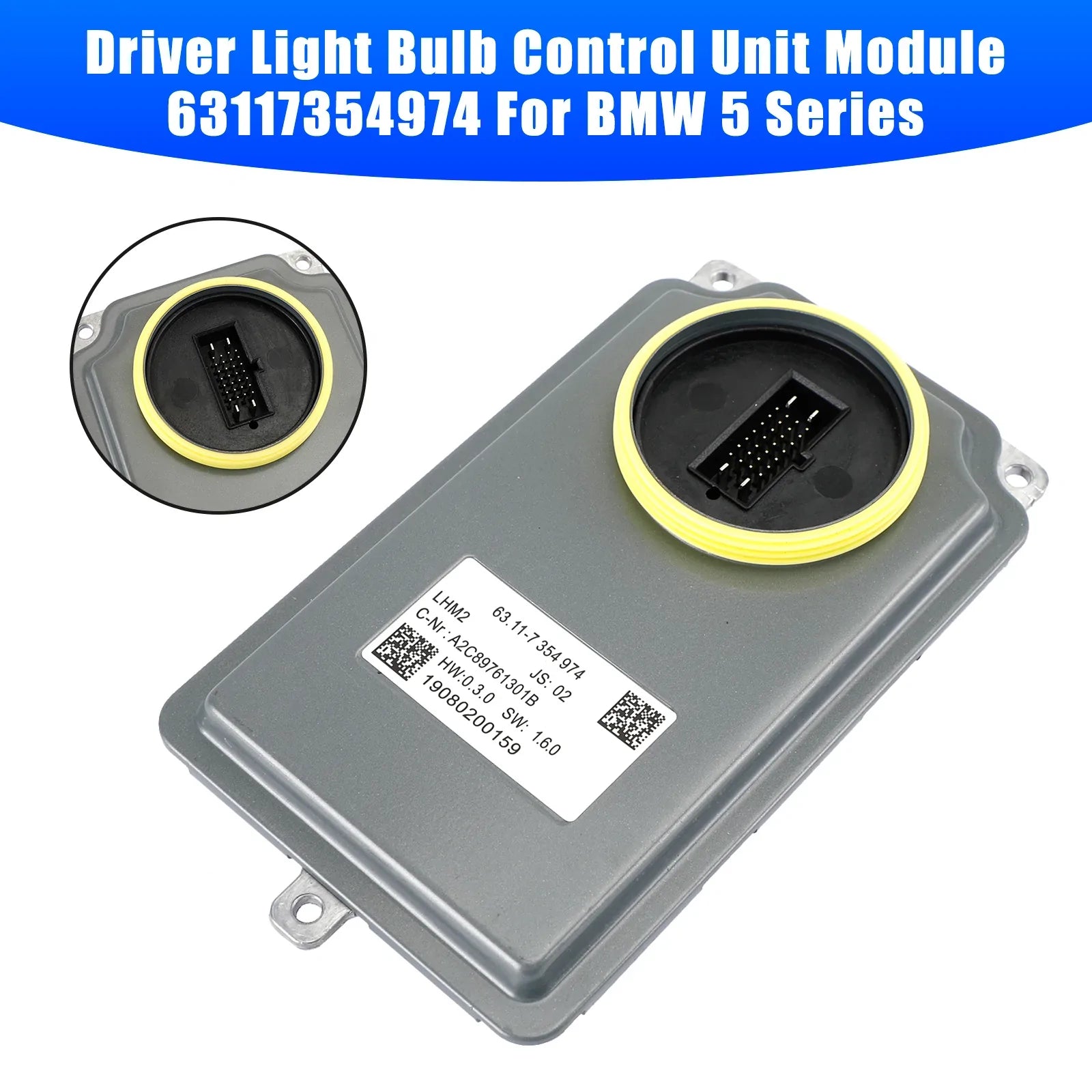 PALASER 2014 BMW Hybrid 5 63117354974 Driver Light Bulb Control Unit Module - Image 10