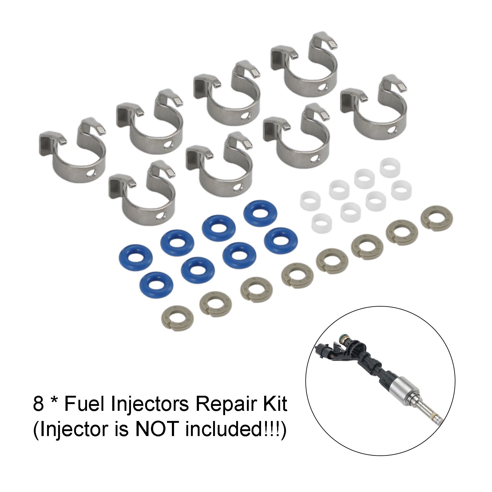 PALASER 8PCS Fuel Injectors Repair Seal Kit 0261500105 FJ1161 For Jaguar/range Rover 5.0L V8 - Image 6