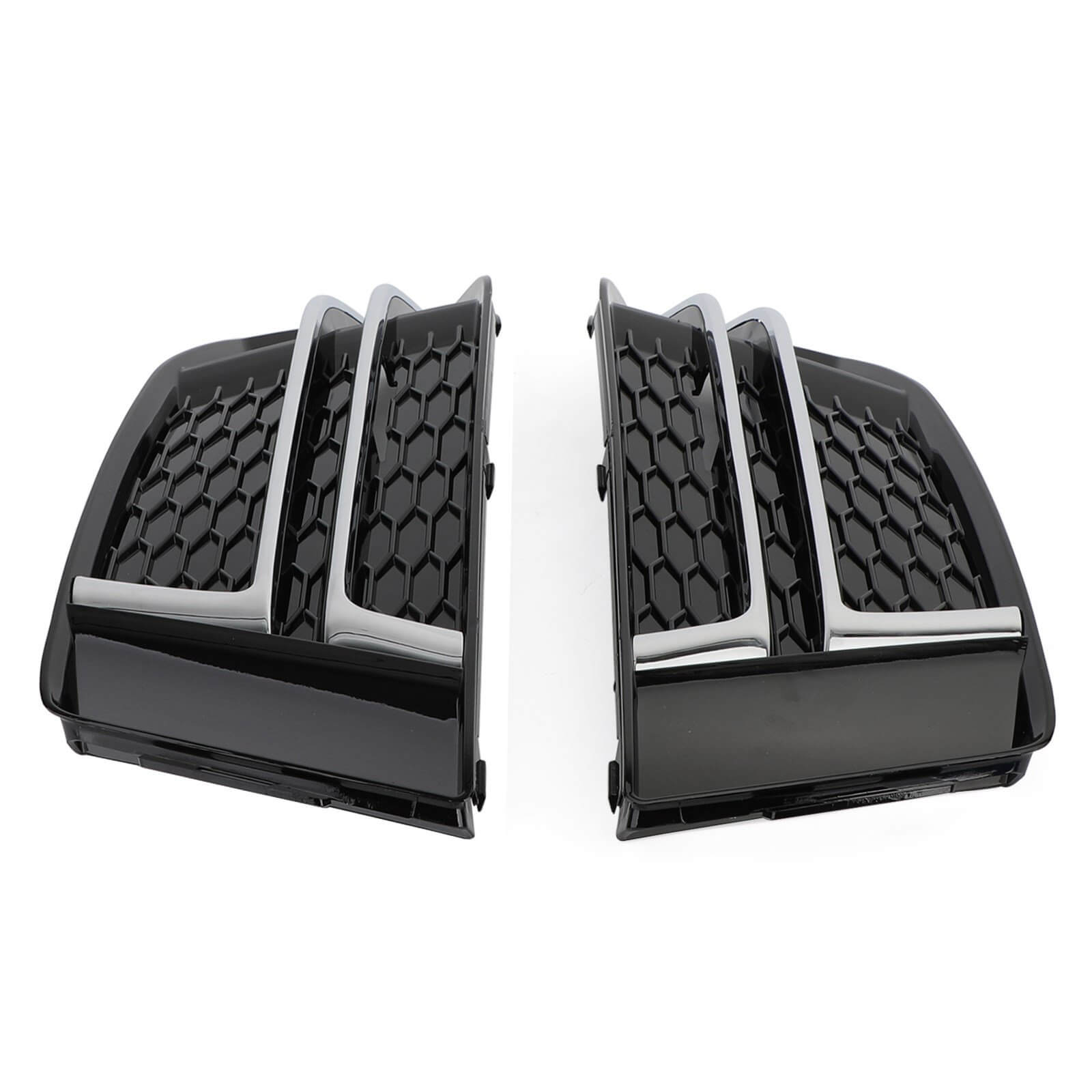 PALASER Pair Front Fog Light Cover For 2016-2018 Audi A4 B9 S-line Bumper Grille - Image 5