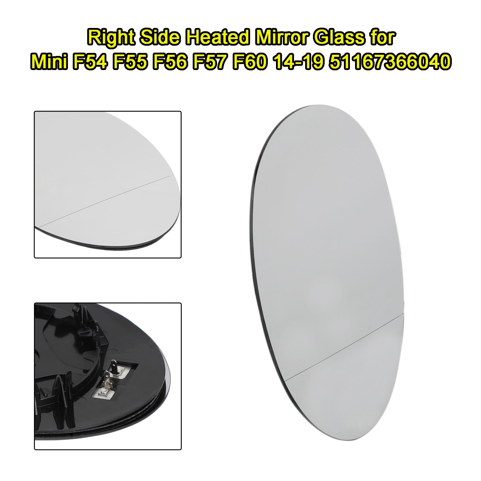 PALASER Right 51167366040 Side Heated Mirror Glass For 14-19 Mini F54 F55 F56 F57 F60 - Image 3
