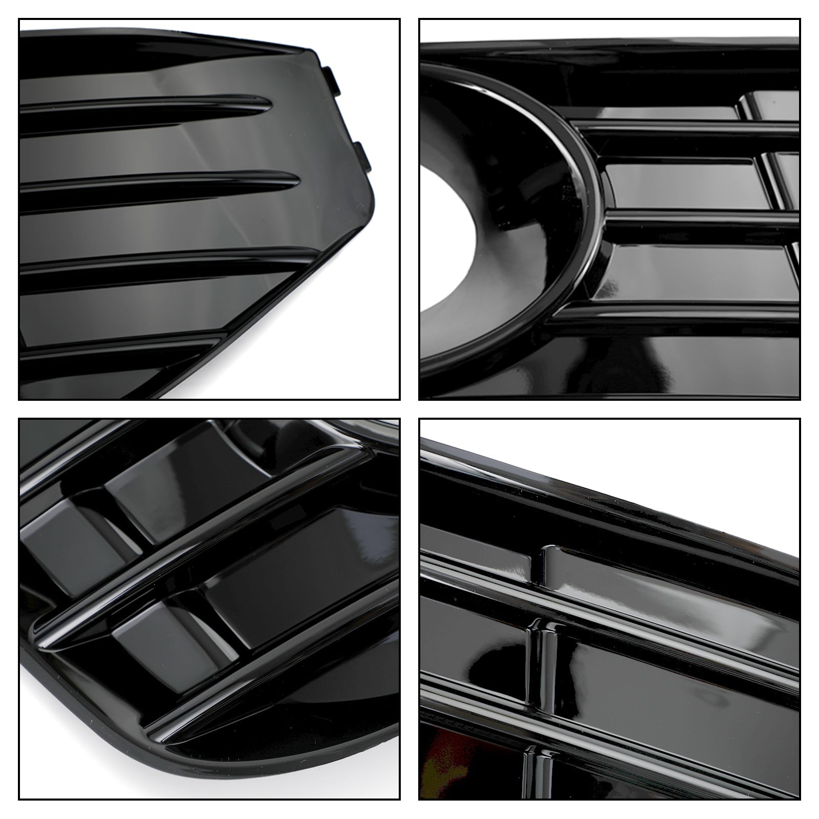 PALASER 2010-15 Vw Transporter Caravelle T5 T5.1 S-line Fog Lamp Light Cover Insert S-line Grill Gloss Black - Image 11