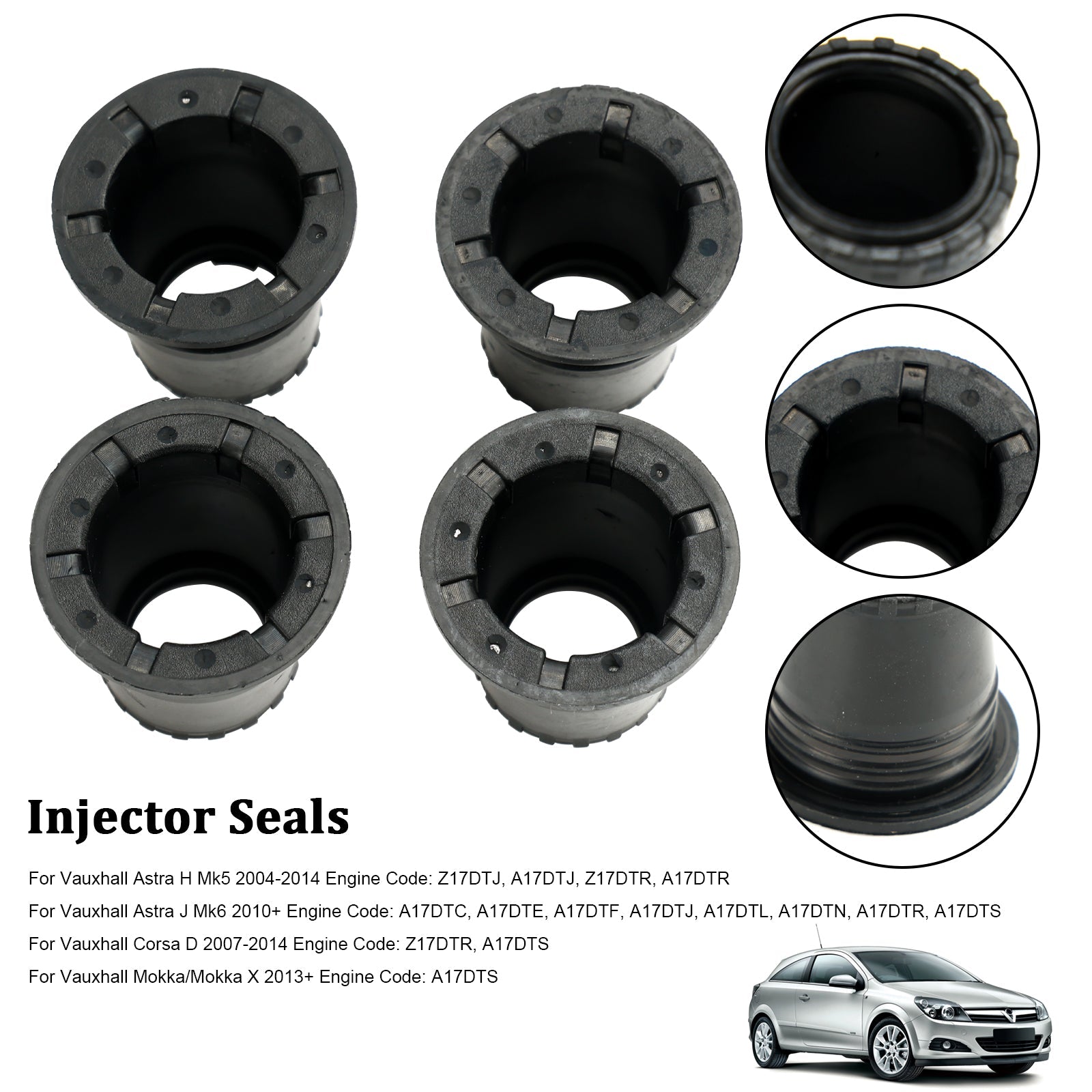 PALASER 4pcs Fuel Diesel Injector Upper Seal Fit Vauxhall Astra H/j Corsa D Mokka 1.7 - Image 6